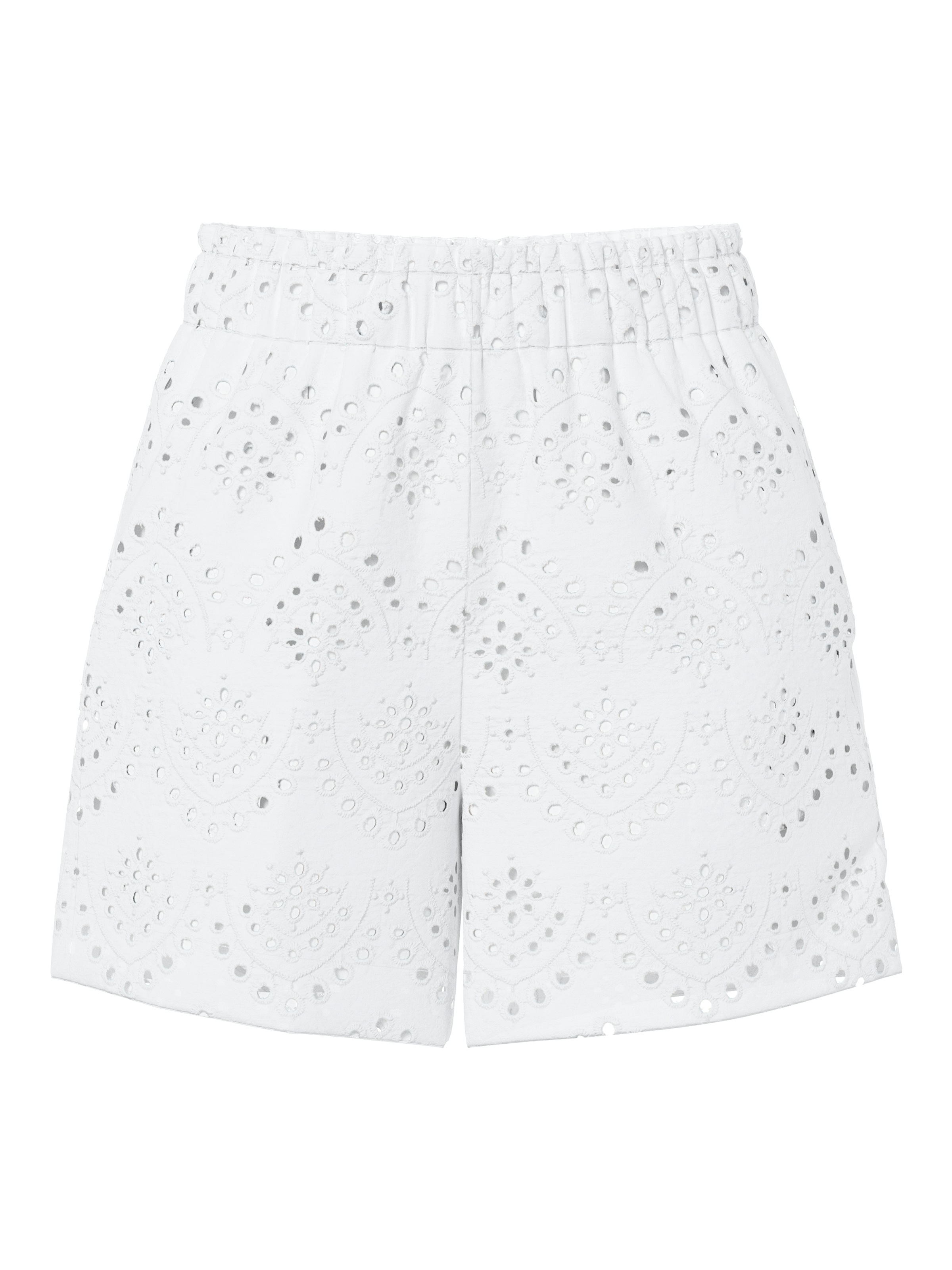pieces Short »PCVILDE MW SHORTS WVN NOOS«  avec broderie ajourée