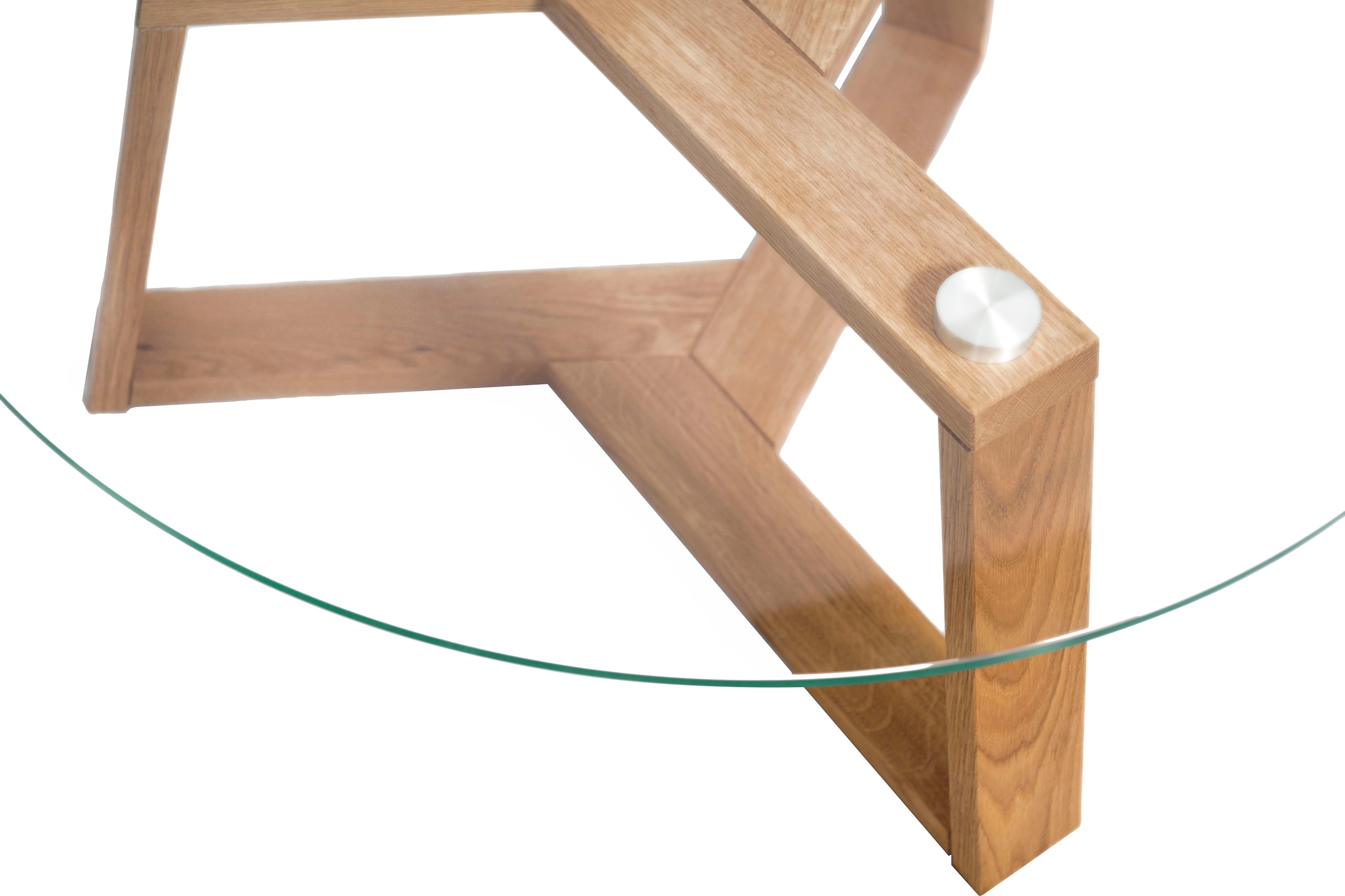 Home affaire Couchtisch »Mantua«, Durchmesser Glastischplatte: 90 cm