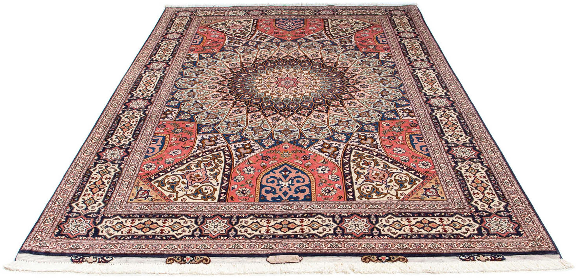 Image of morgenland Orientteppich »Perser - Täbriz - Royal - 263 x 174 cm - mehrfarbig«, rechteckig, 7 mm Höhe, Wohnzimmer, Handgeknüpft, Einzelstück mit Zertifikat bei Ackermann Versand Schweiz