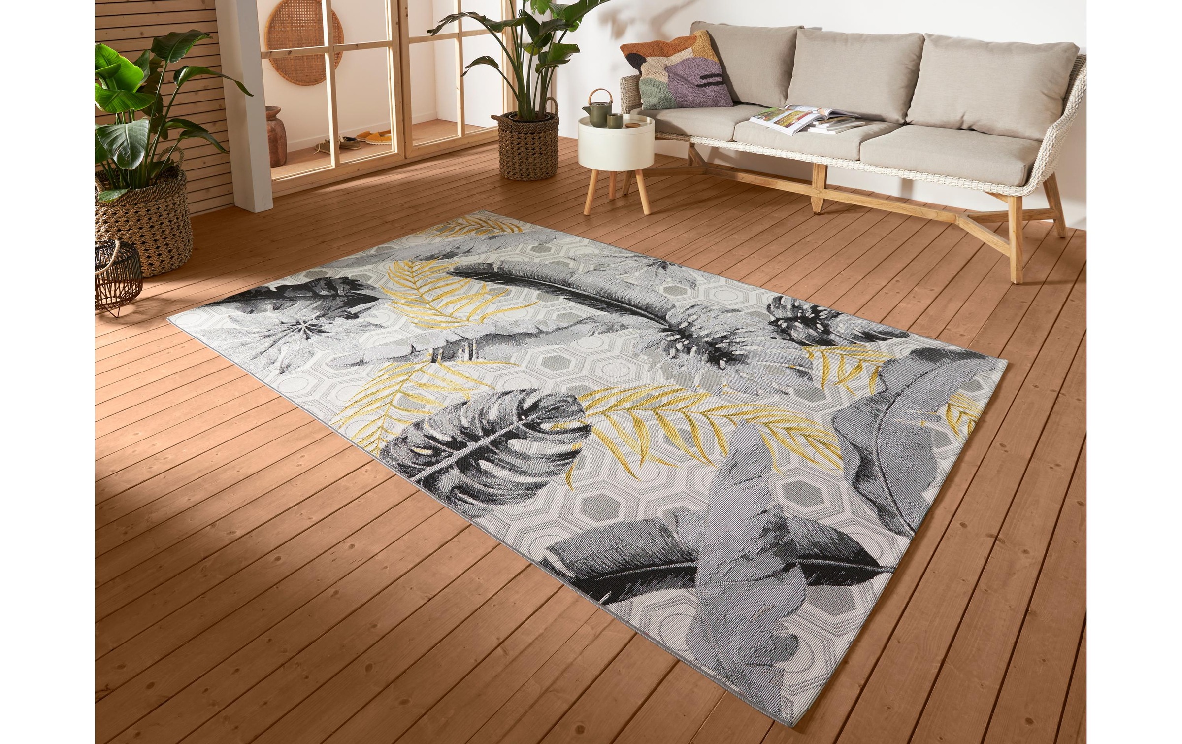 HANSE Home Teppich »Goldfarben Leaves«