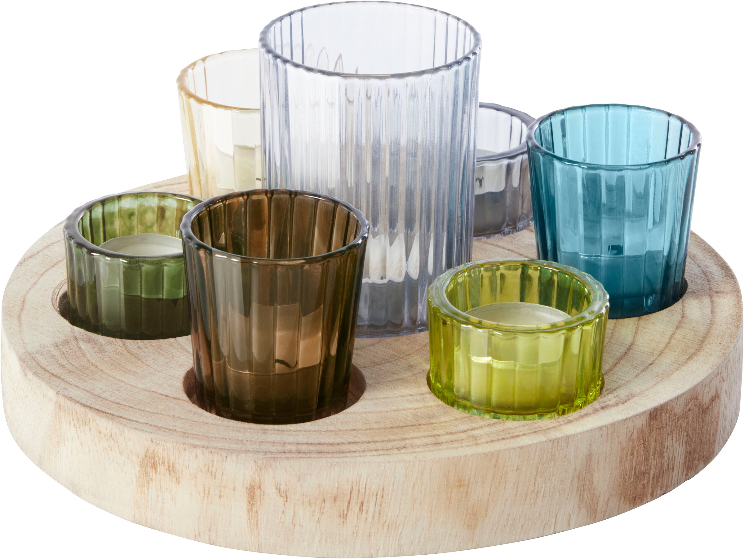 Image of INOSIGN Kerzenhalter, mit Holzplatte bei Ackermann Versand Schweiz