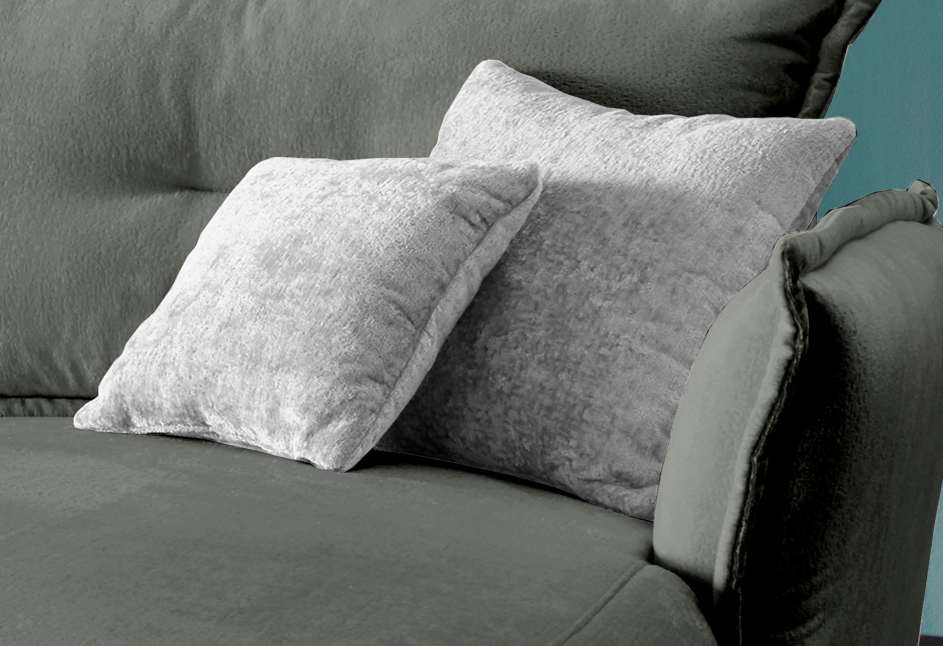 INOSIGN Ecksofa »Lazio modern und bequem, schmale Armlehnen, tolle Detailverarbeitung«, zwei verschiedene Fussfarben wählbar