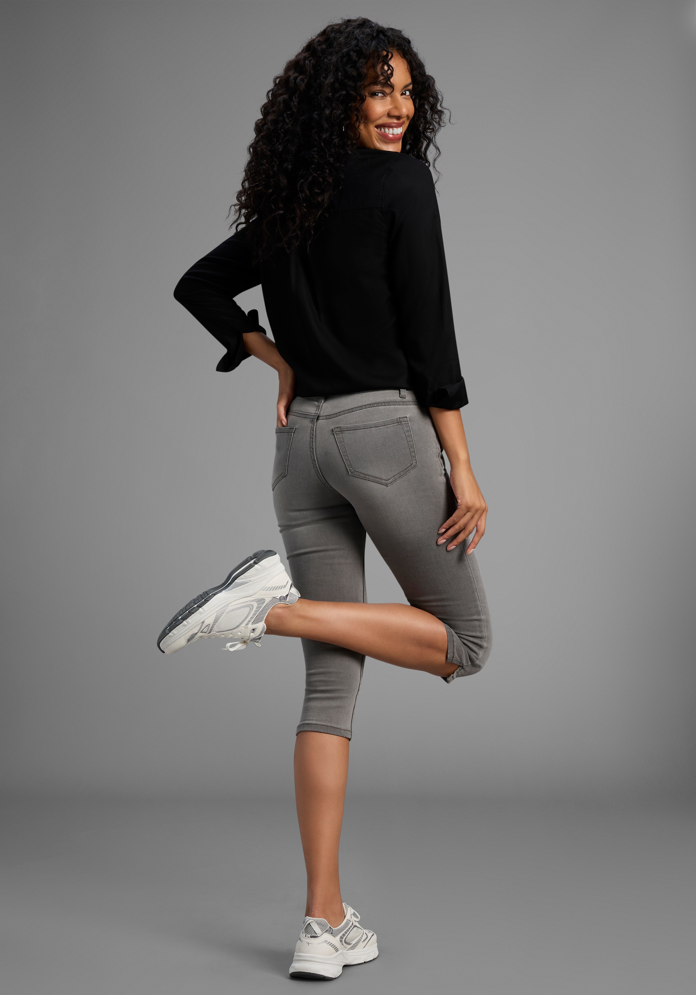 Arizona Caprijeans »Ultra-Stretch« extra-enger Schnitt,  modischer Beinabschluss mit Schlitz