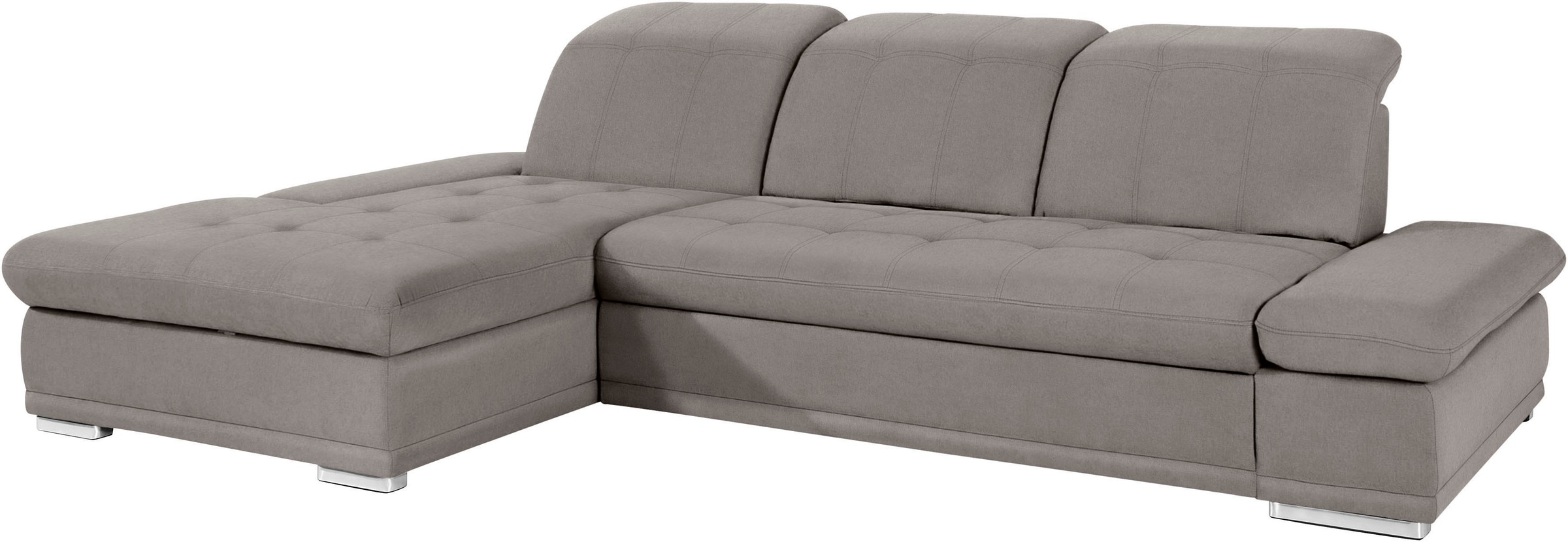 COTTA Ecksofa »Holiday L-Form mit Sitztiefen-, Armteil- und Kopfteilverstellung«, wahlweise mit Bettfunktion & Bettkasten