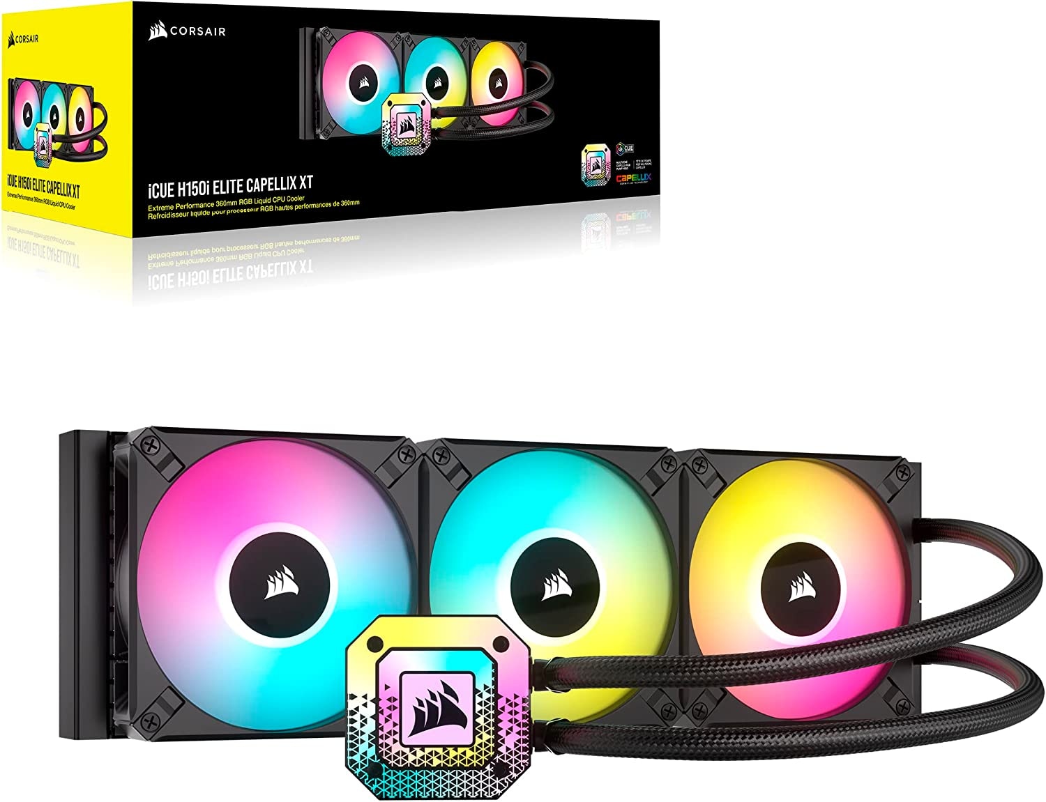 Corsair CPU Kühler »iCUE H150i ELITE CAPELLIX XT, Liquid CPU Cooler«, (1 St.), RGB...