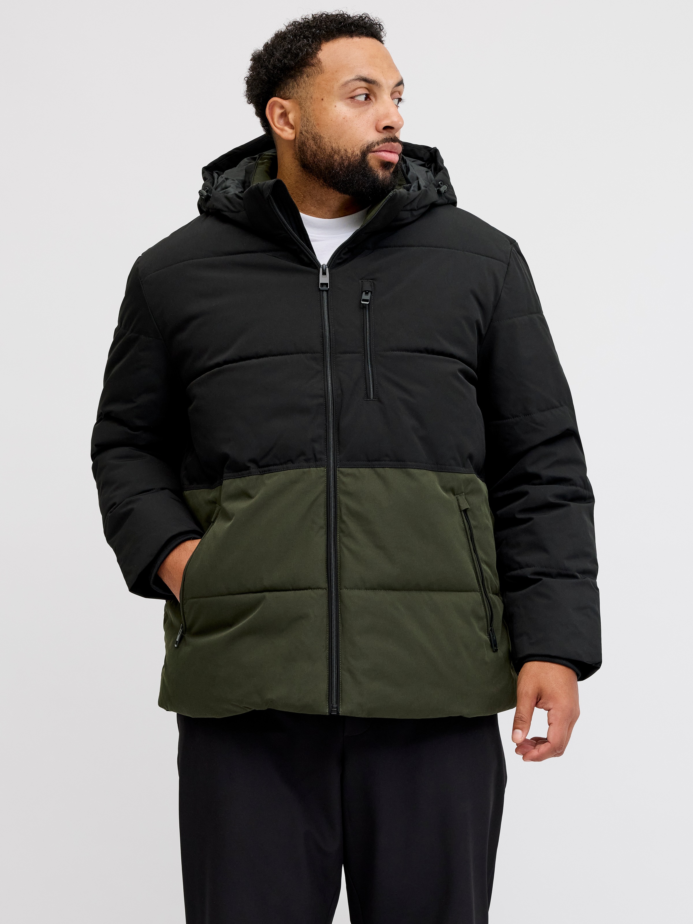 Jack & Jones PlusSize Veste matelassée »JJEOWEN PUFFER SN PLS« mit Kapuze