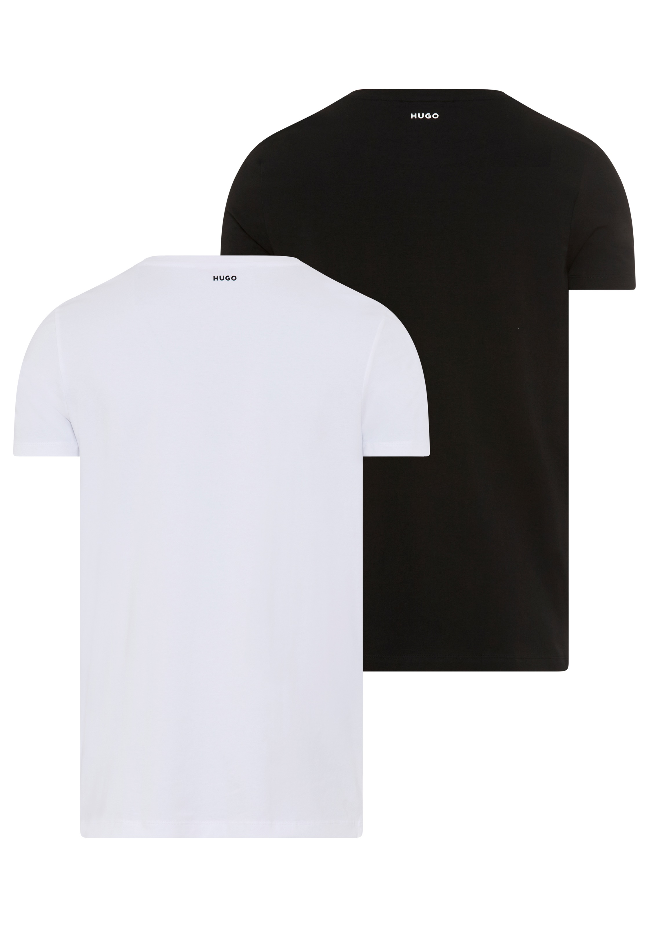 HUGO T-shirt »HUGO-Round« Paquet, 2er,  Rundhalsausschnitt, Slim-Fit, HUGO Logo-Druck