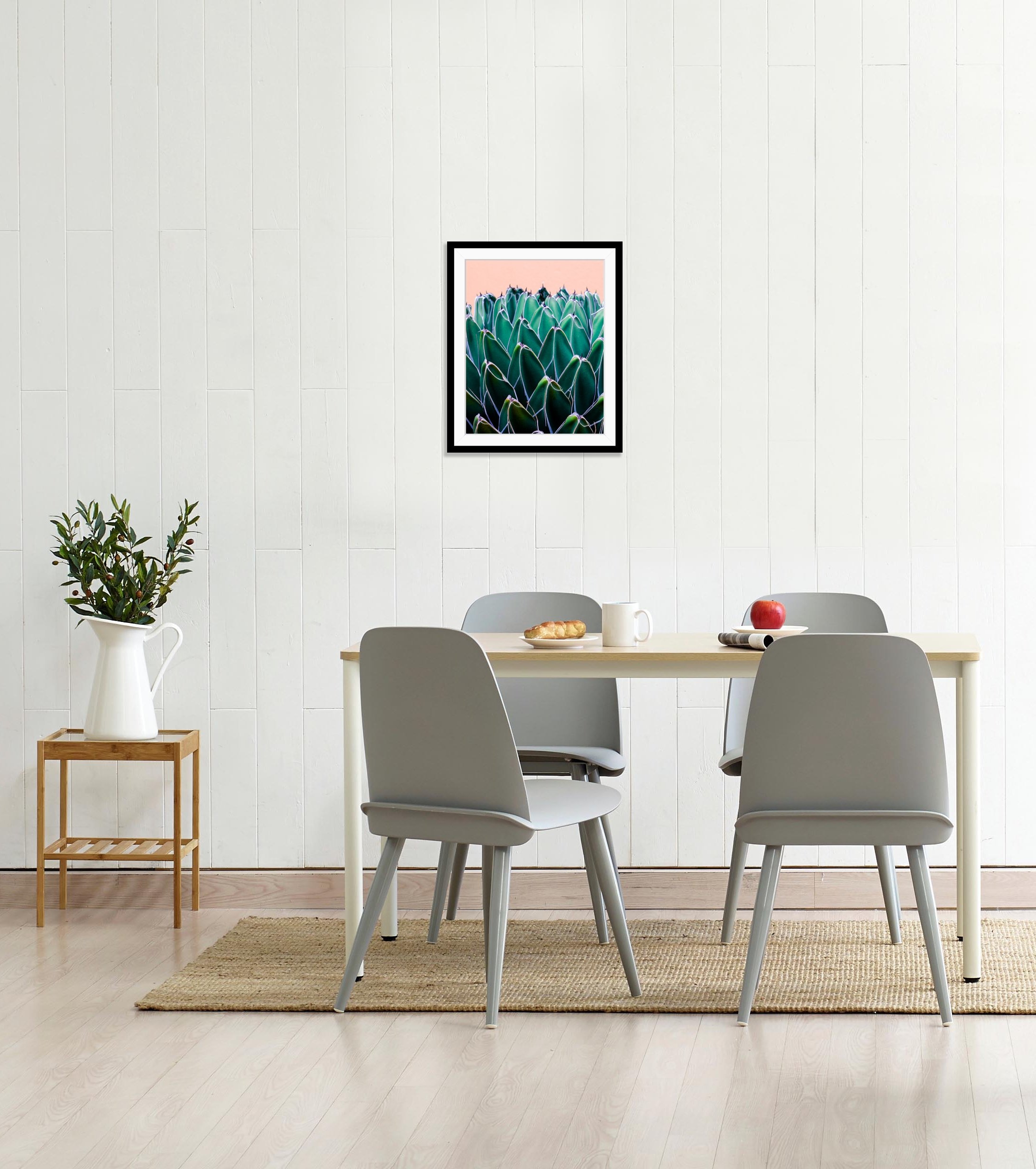 queence Bild »Ruby«, Blätter-Pflanzen-Pflanzenbilder-Kunst, HD Premium Poster-Druck inkl. Holzrahmen