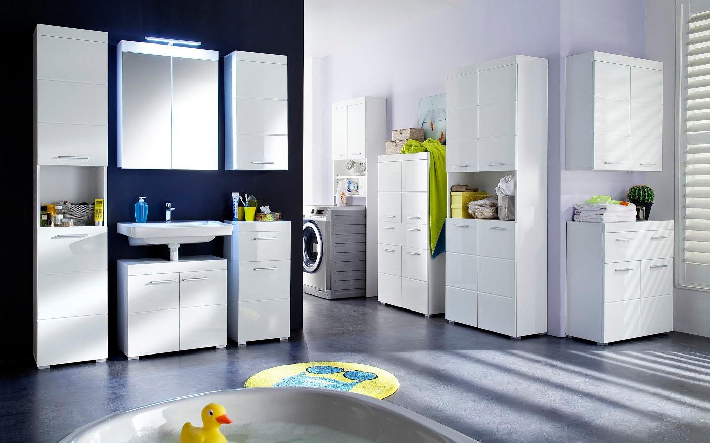 INOSIGN Midischrank »Avena«, Badschrank mit einer Schublade und 4 Türen - Masse (B/T/H) 73/31/130 cm