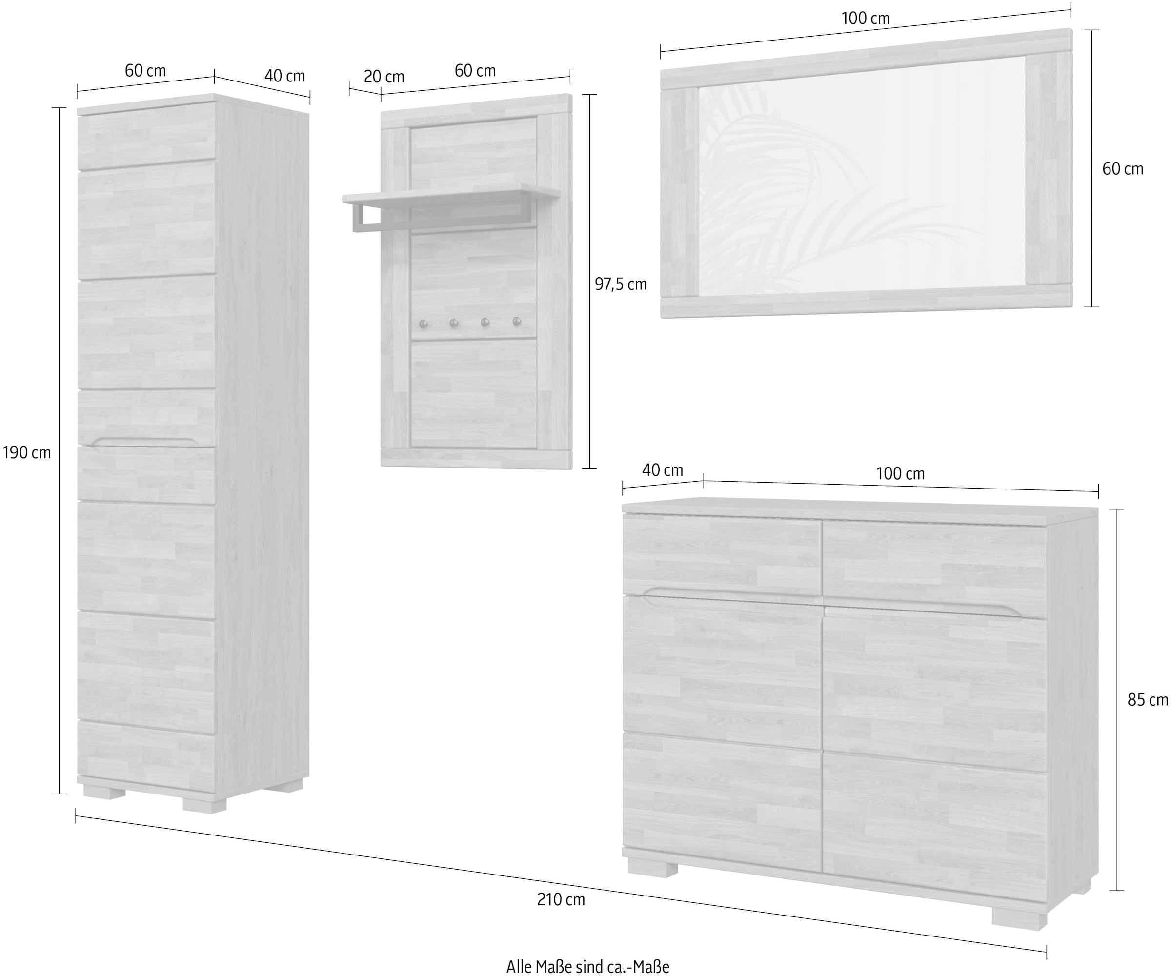 Home affaire Ensemble de vestiaires 4 cuis tlg.