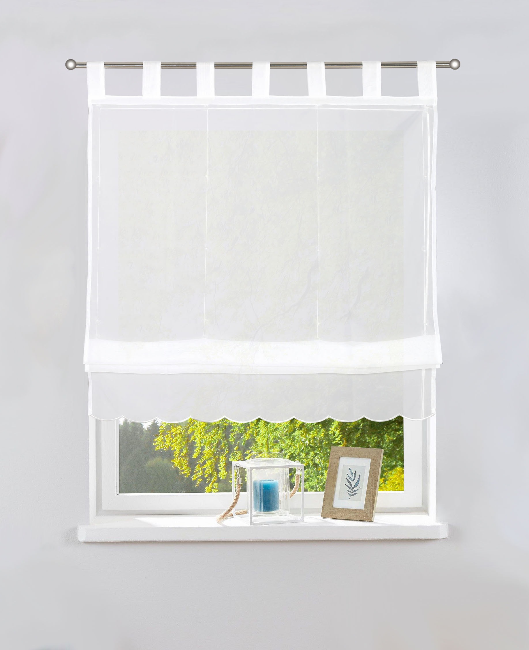 Image of my home Raffrollo »Xana«, mit Schlaufen, Transparent, Bedruckt, Polyester bei Ackermann Versand Schweiz