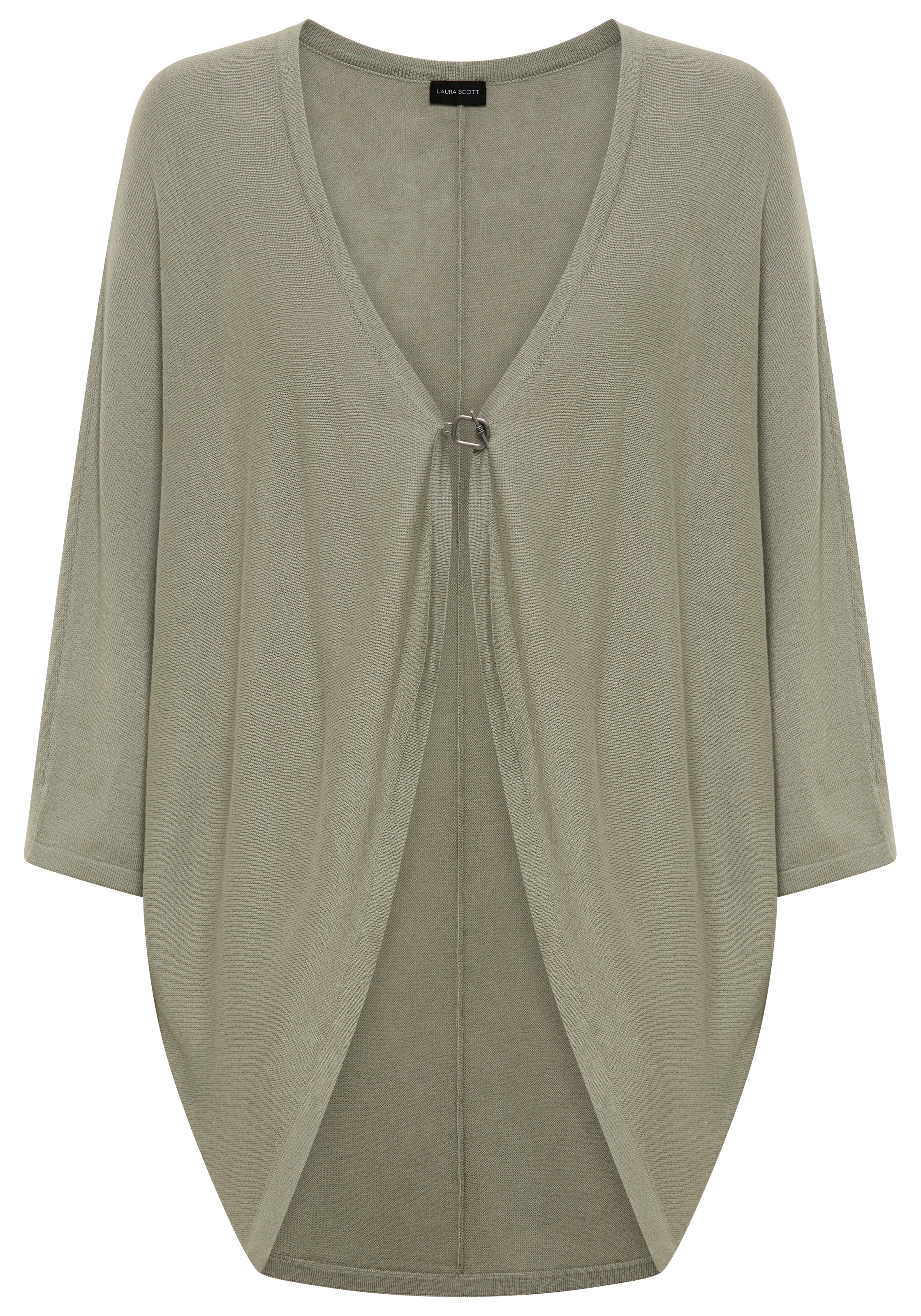 Laura Scott Strickjacke oversized, mit Verschluss und 3/4 Ärmeln
