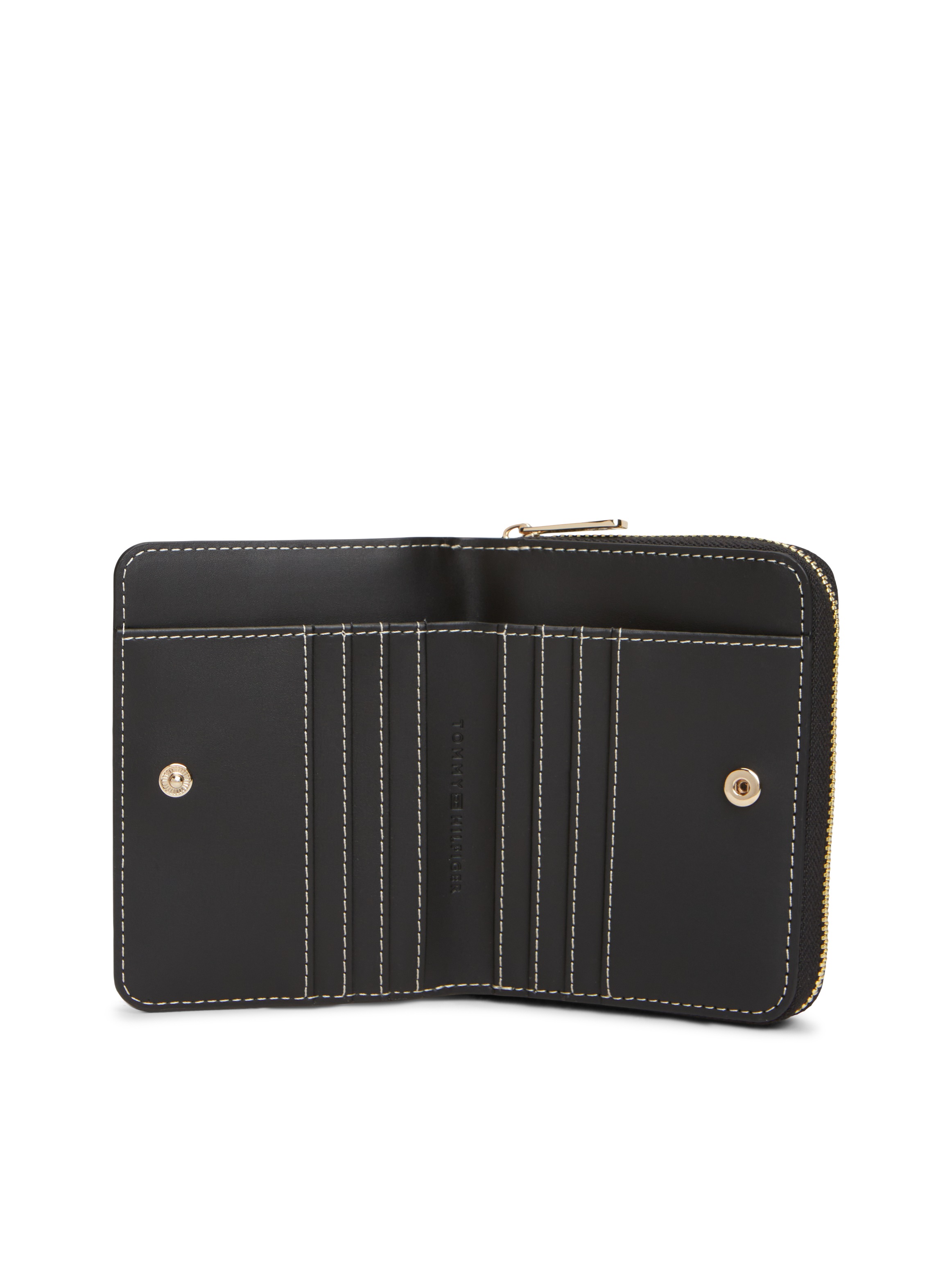 Tommy Hilfiger Porte-monnaie »TH ICON MED ZA W/FLAP MONO PRINT« Portefeuille femme, porte-monnaie avec imprimé logo TH coloré