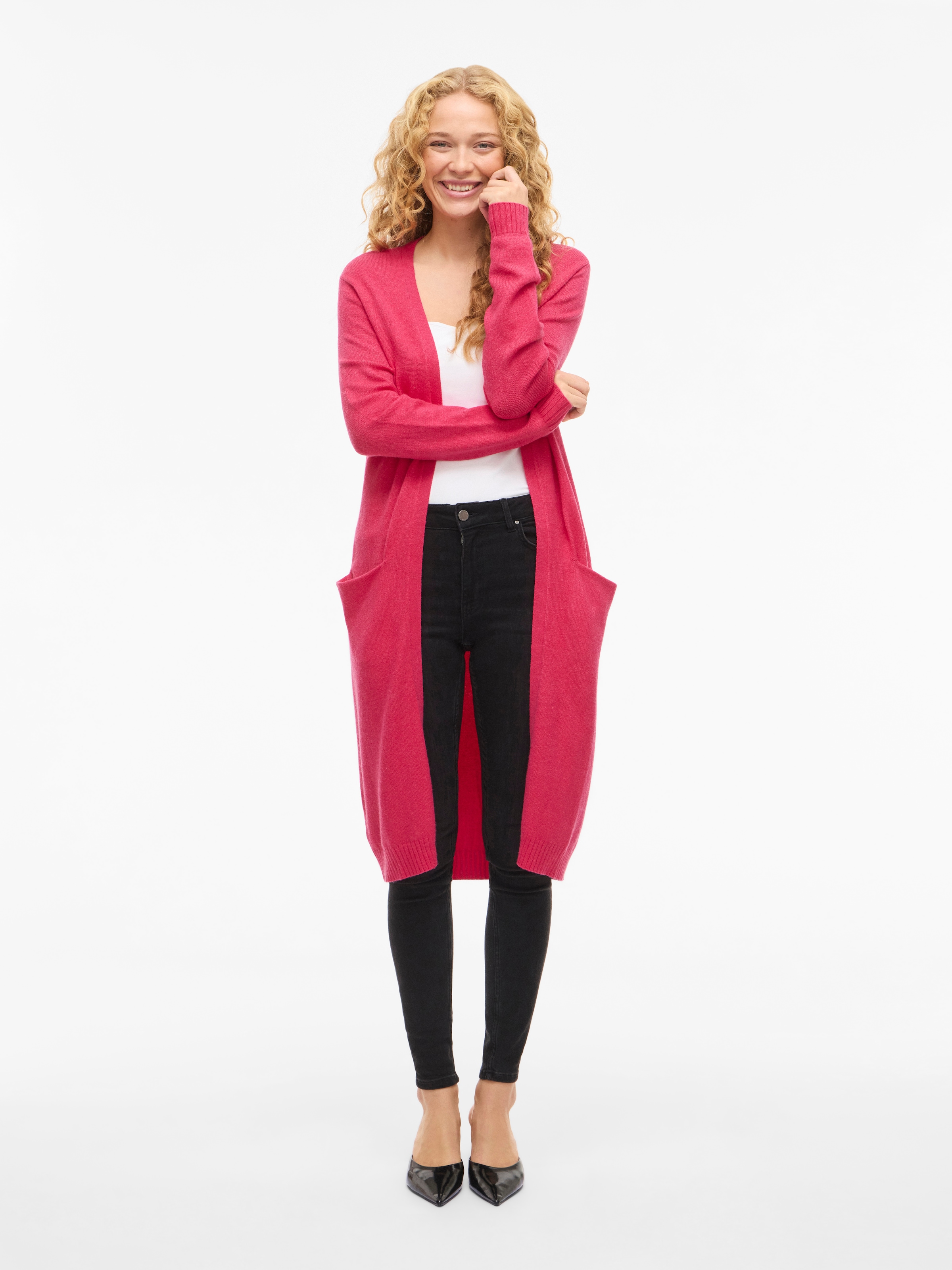 Vila Cardigan long »VIRIL LONG L/S  KNIT CARDIGAN - NOOS« Viskosemischung, regular fit