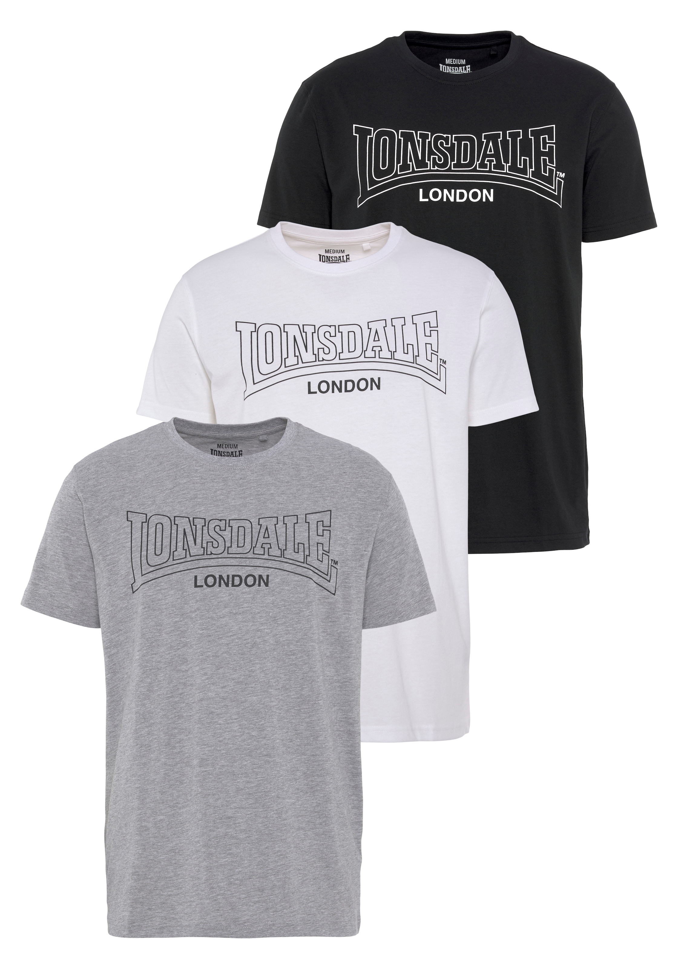 Image of Lonsdale T-Shirt "Packung" Packung, 3 Stk.