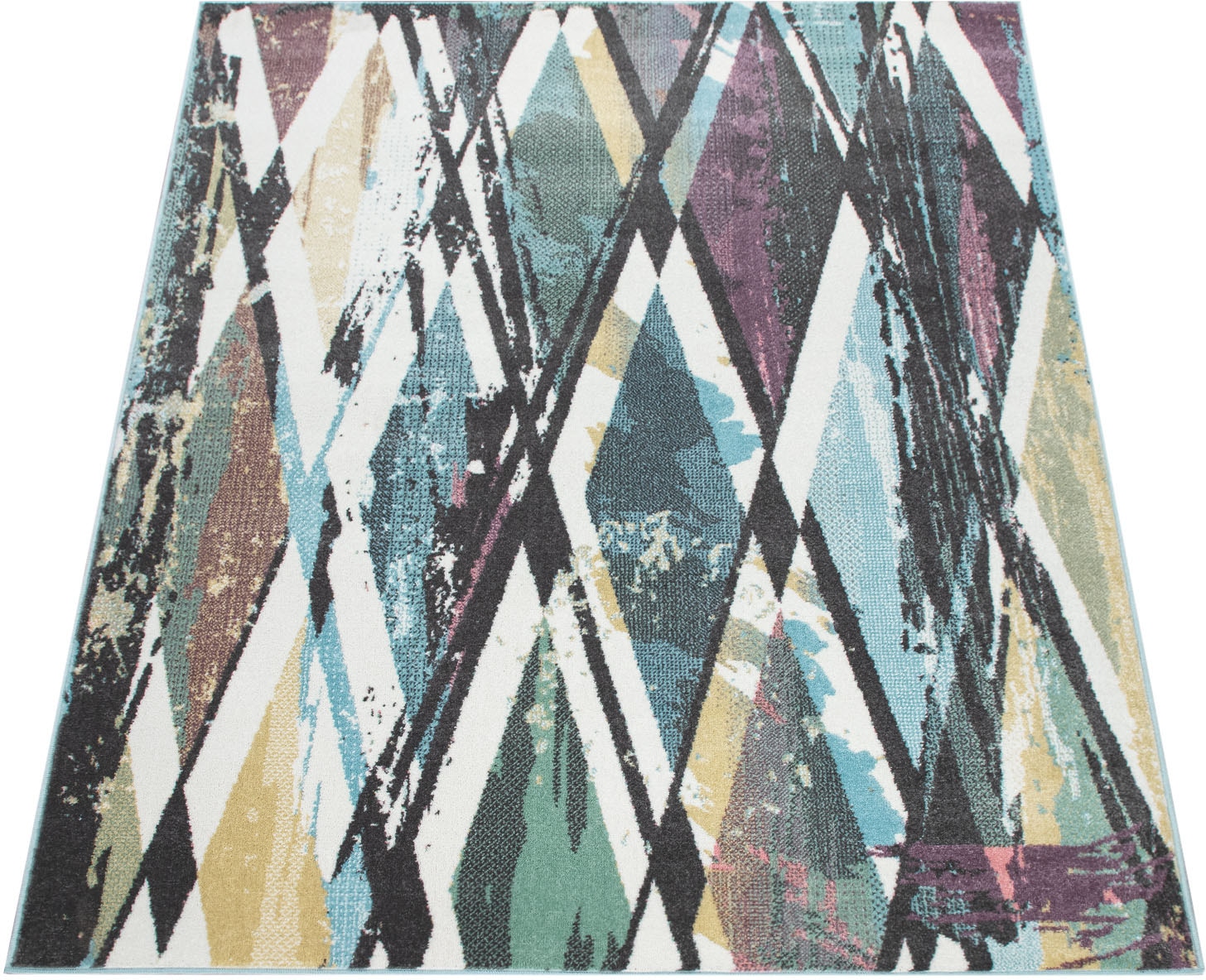Teppich »Petit 485«, rechteckig, Kurzflor, modernes Rauten Design, Pastell-Farben