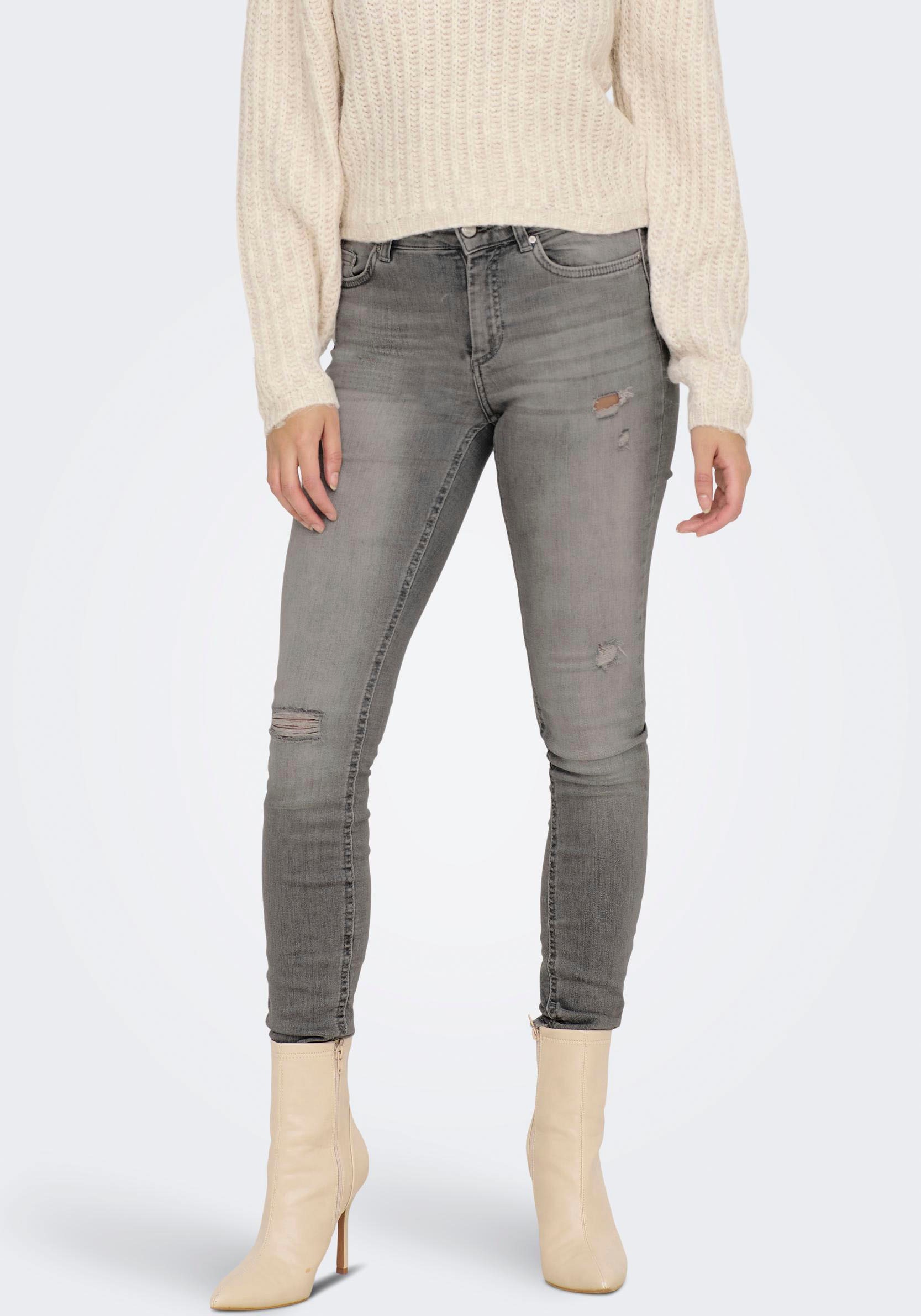 ONLY Skinny-fit-Jeans »ONLBLUSH MID SK AK RW DST DNM REA724NOOS«, mit Destroyed Effekt im Sale-Only 1