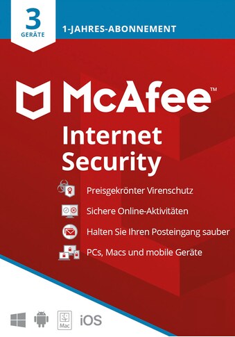 McAfee Virensoftware »McAfee Internet Security 3 Geräte - 1 Jahr«, Download Code in... kaufen