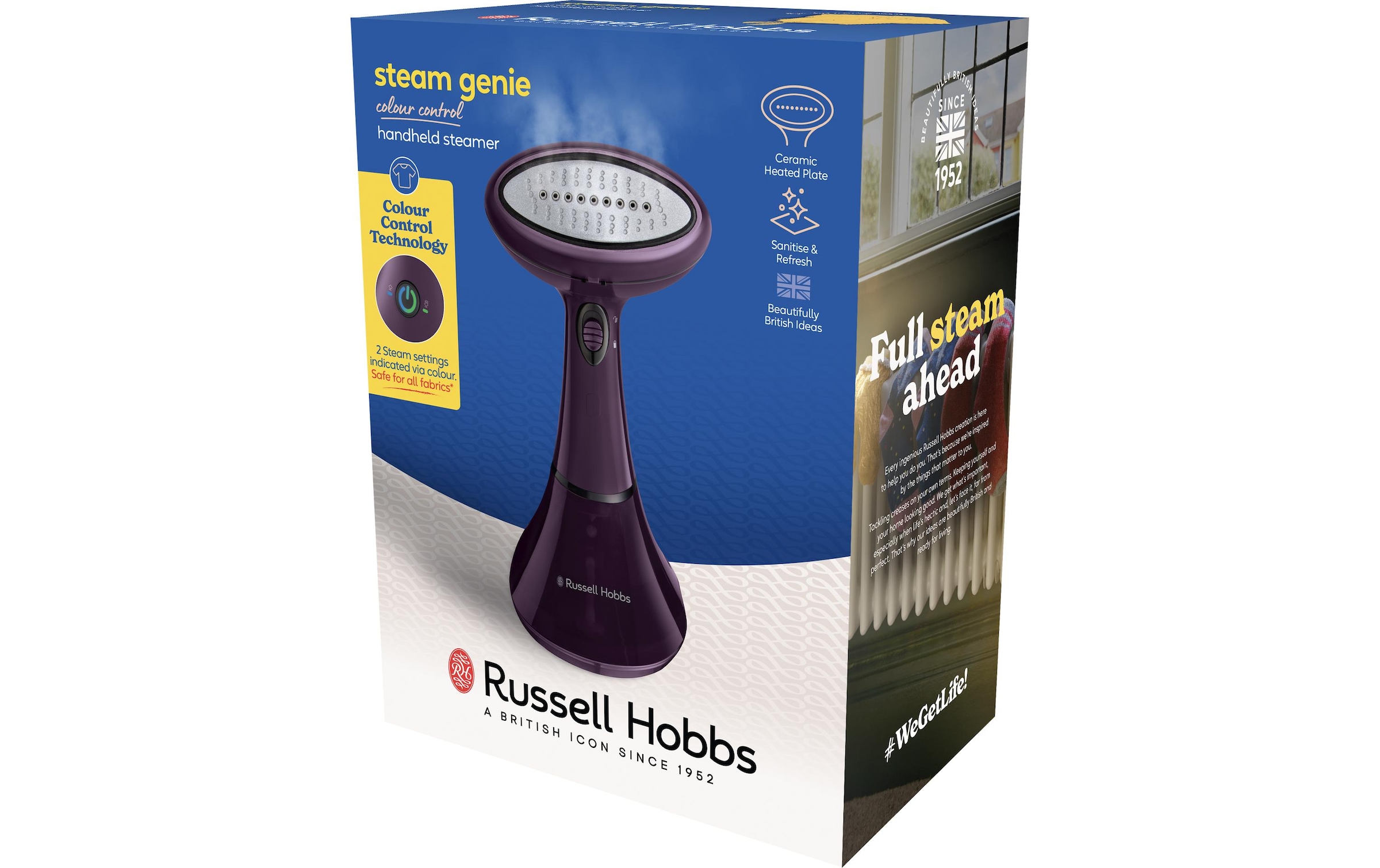 RUSSELL HOBBS Dampfbürste »Steam Genie Colour Control 1800 W«, 1800 W