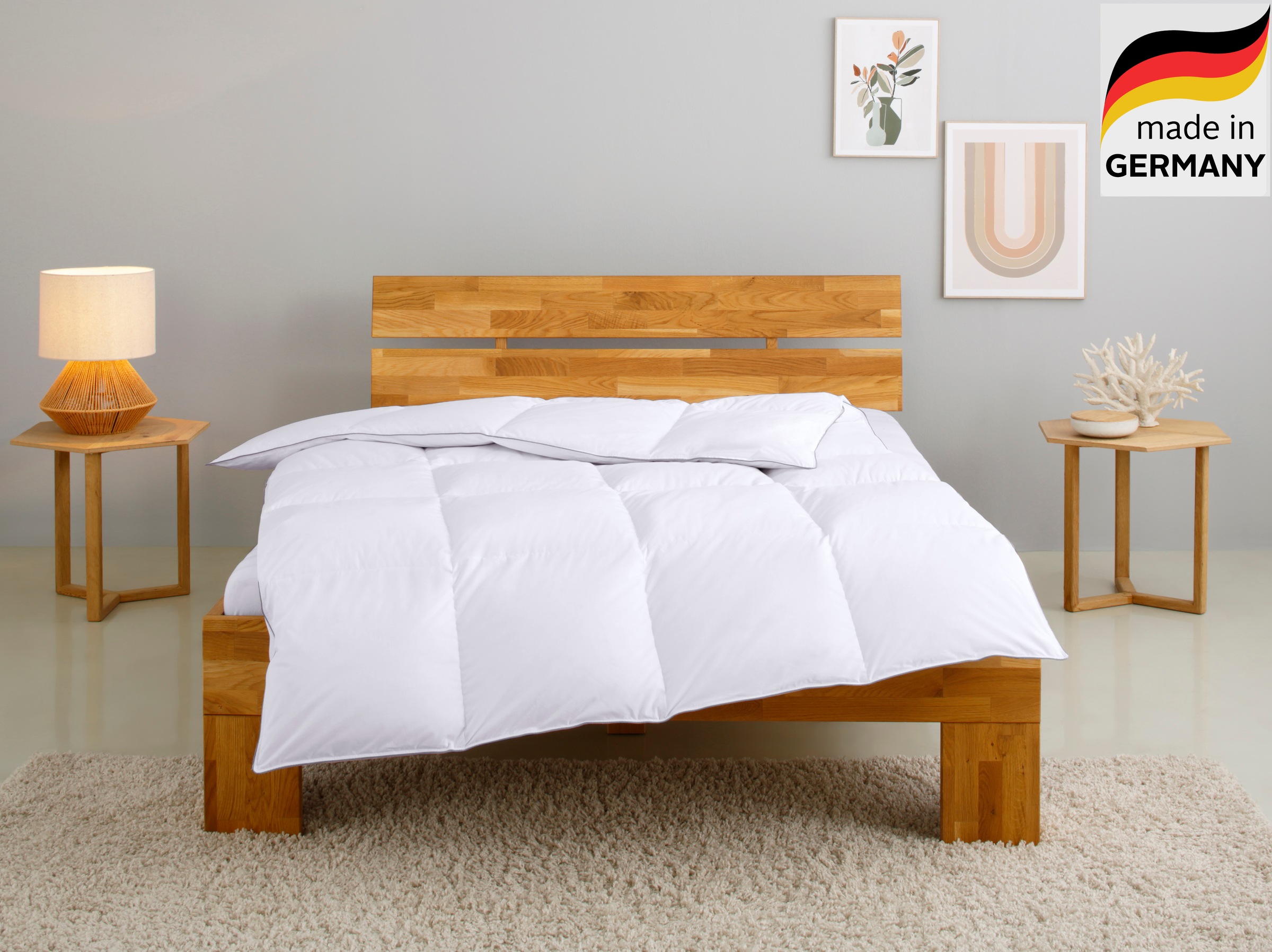 Image of GOODproduct Daunenbettdecke "Tamins, Bettdecke 135x200 cm, 155x220 cm, Made in Germany" warm Füllung 100Daunen 1 Stk. tlg. Sommer, Winter, Decke, Made in Germany, Allergiker geeignet (NOMITE)