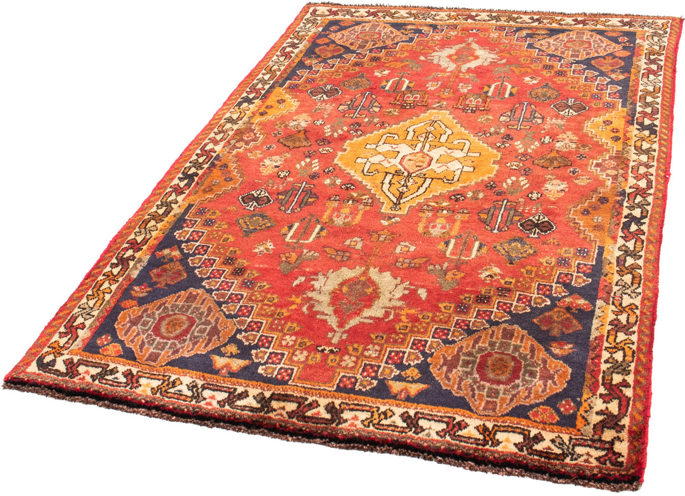 Image of morgenland Orientteppich »Perser - Nomadic - 159 x 106 cm - dunkelrot«, rechteckig, 10 mm Höhe, Wohnzimmer, Handgeknüpft, Einzelstück mit Zertifikat bei Ackermann Versand Schweiz