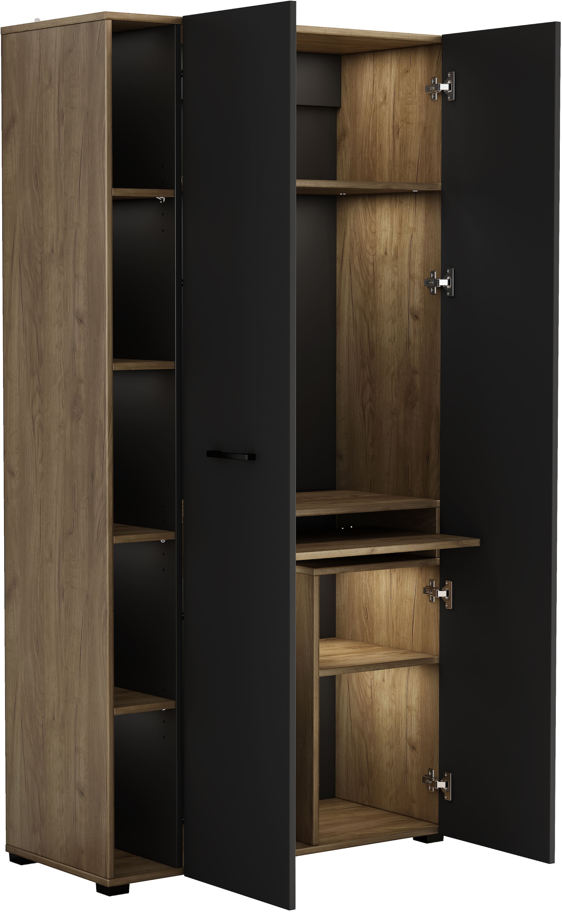 GOODproduct Computerschrank »Moid« Set,  PC-Schrank, mit zwei Türen, mit Tastaturauszug, B 88 cm