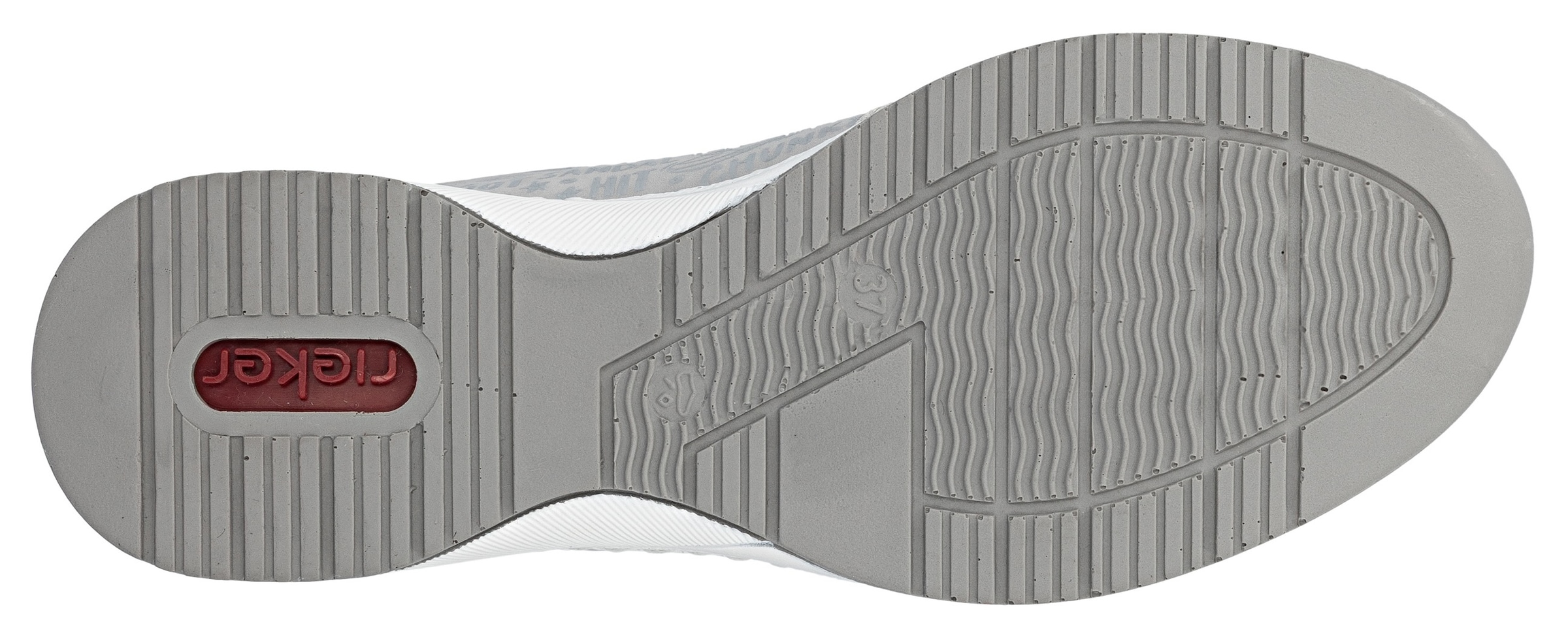 Rieker Sneaker  mit Lettern bedruckt, Freizeitschuh, Halbschuh, Schnürschuh