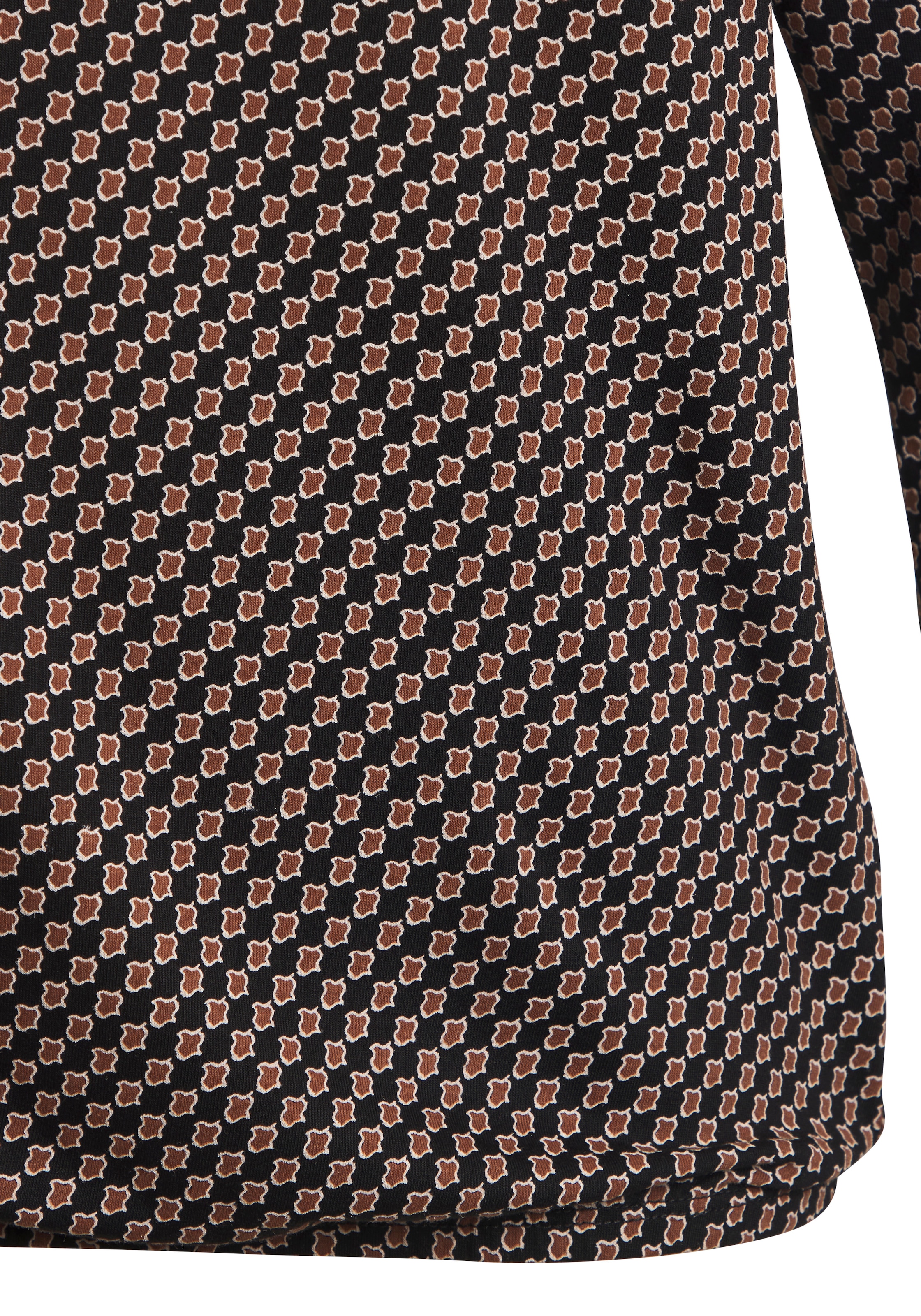 Vivance Shirt à col rond »mit goldfarbenem Zierknopf am Ausschnitt« aus weichem Viskose-Stretch