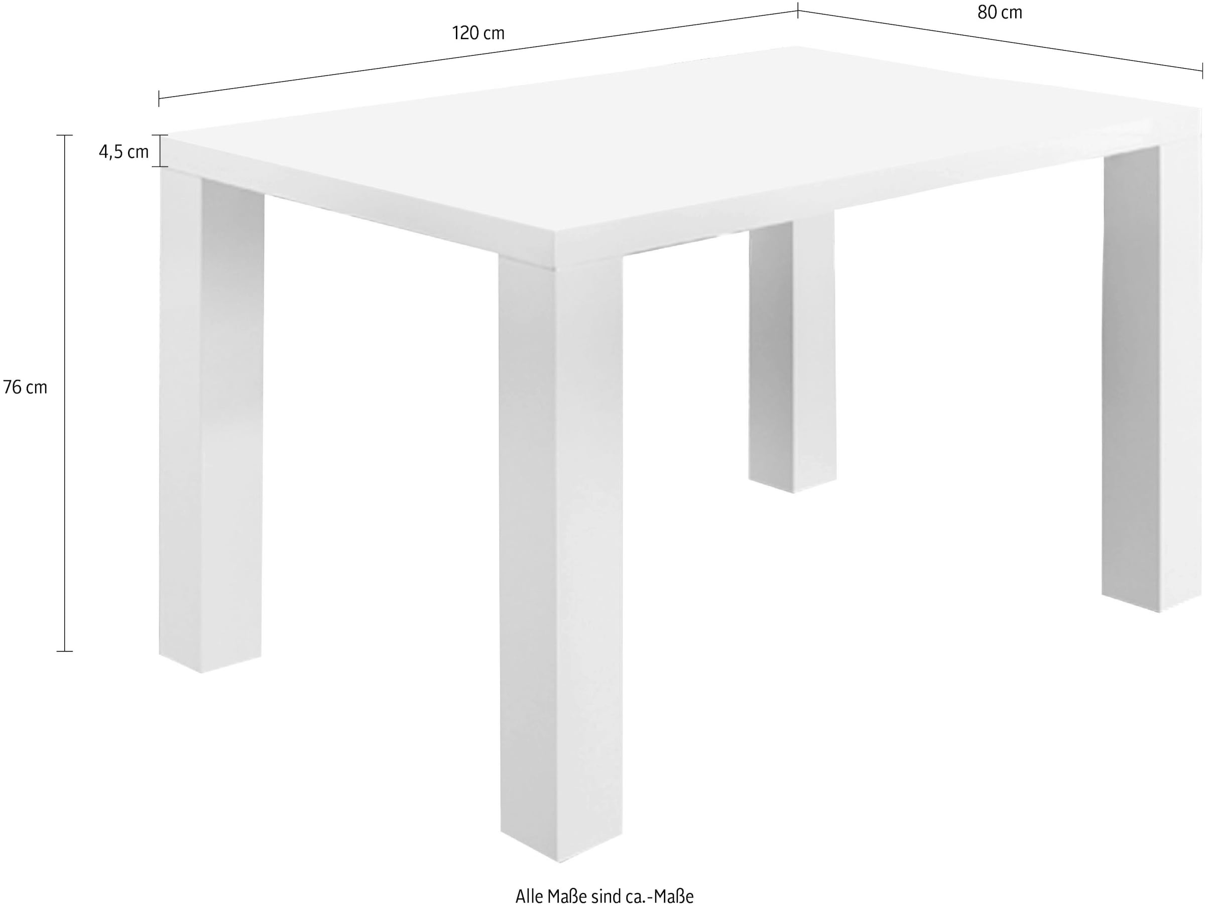 SalesFever Esstisch »Esbjerg - Stilvoller Tisch« Eleganter Hochglanz für anspruchsvolle Ästhetik