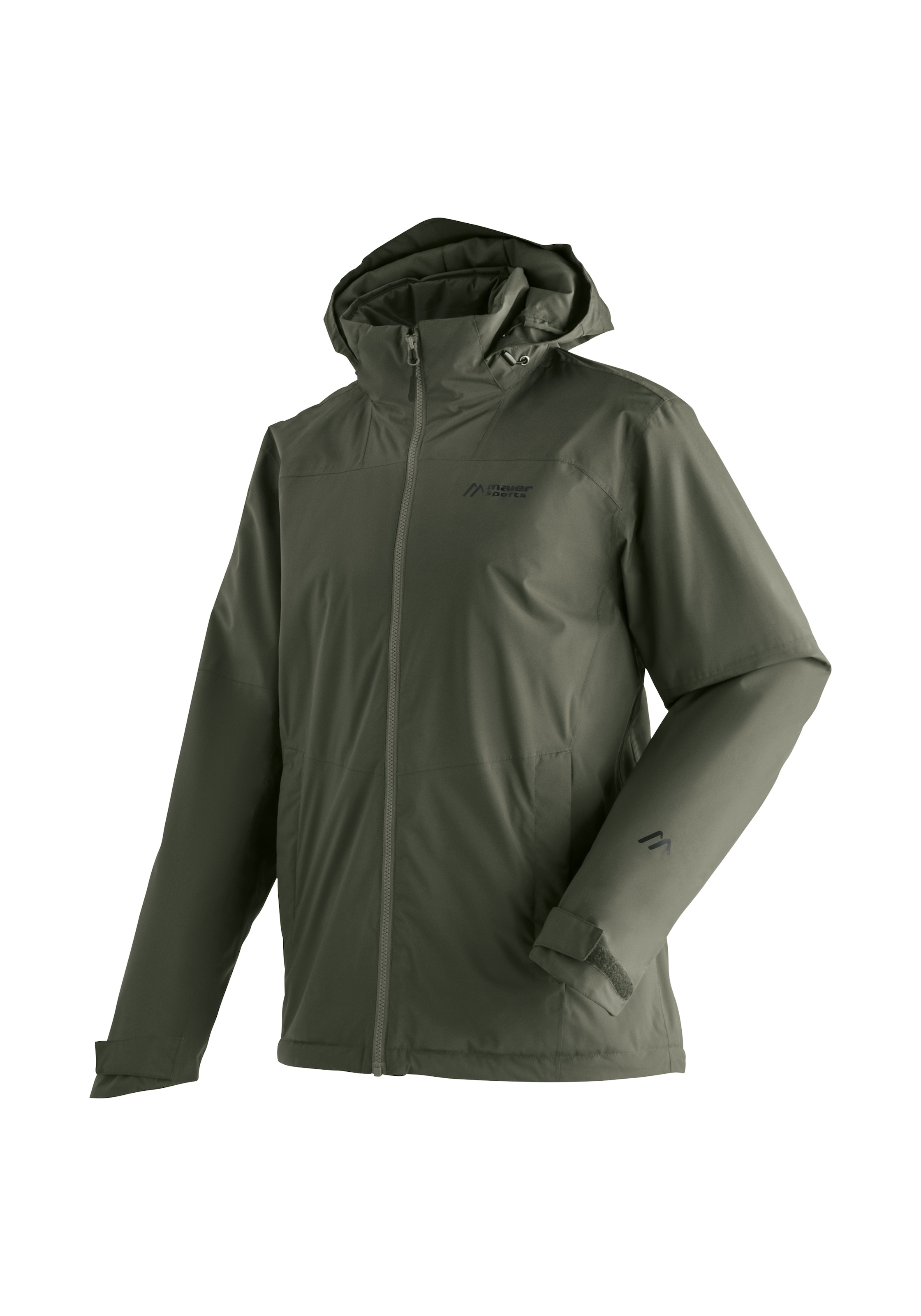Maier Sports Veste de pluie »Metor Therm Rec M« veste homme chaude avec capuche, veste d'hiver imperméable et respirante