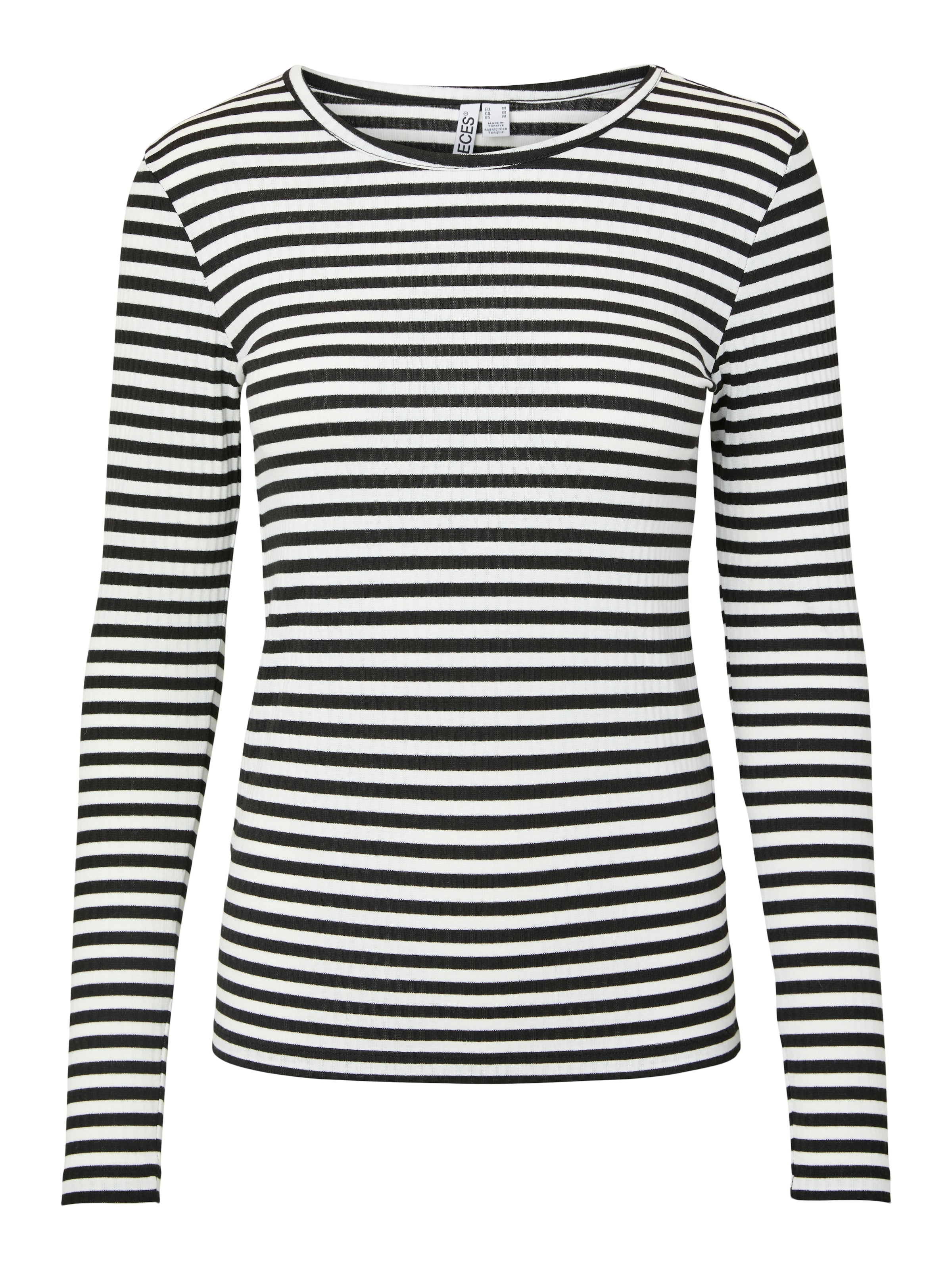 pieces T-shirt à manches longues »PCLAYA LS TOP JRS NOOS« mélange de matériaux, coupe régulière