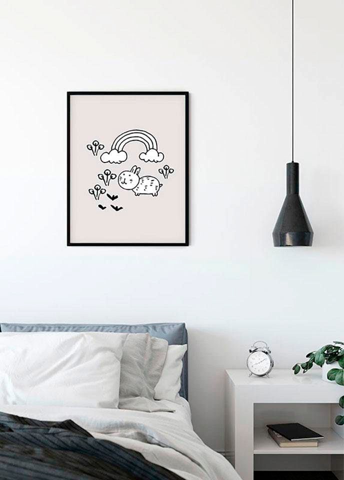 ♕ Komar Poster »Scribble Bunny«, Tiere, (Packung, 1 St., Anzahl Teile 1),  Kinderzimmer, Schlafzimmer, Wohnzimmer versandkostenfrei auf