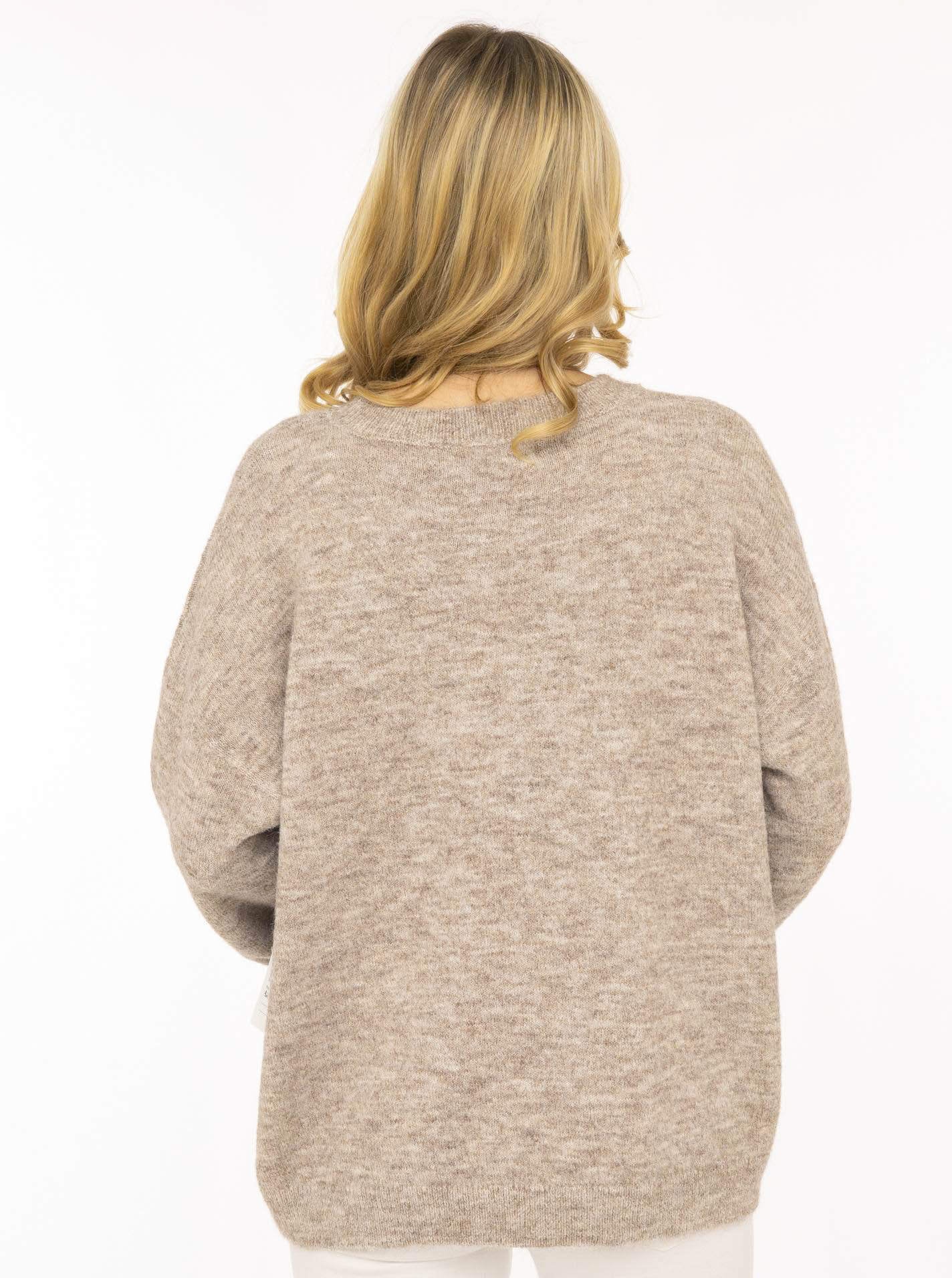Zwillingsherz Pull en tricot »"Dog Amour"« mit Hundemotiv, Rundhals, oversize, überschnittene Schultern, Strick