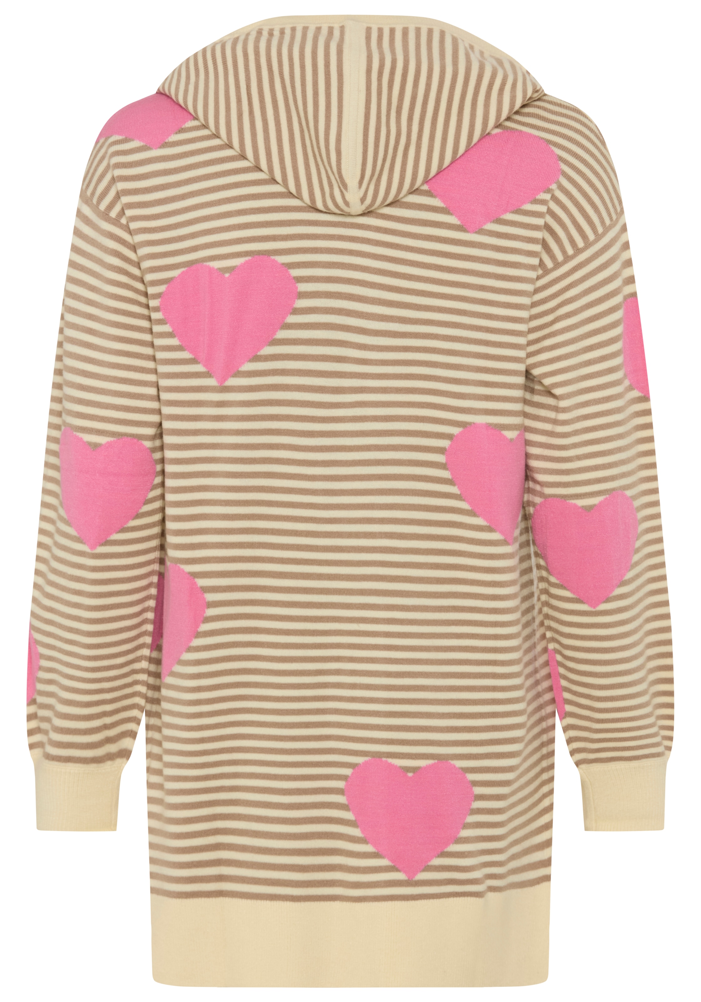 KangaROOS Cardigan à capuche longueur couvrant les hanches, en matière tricotée élastique