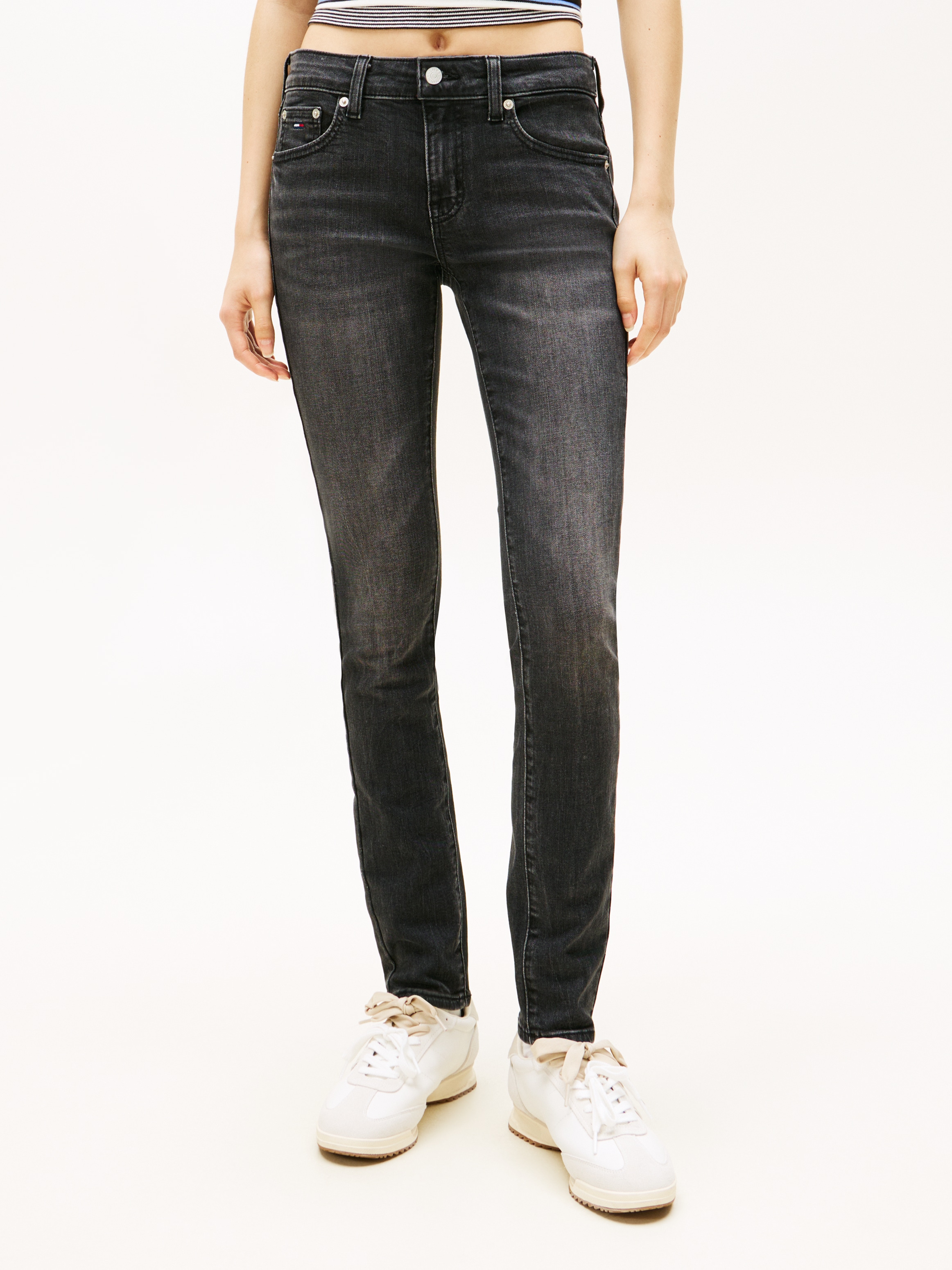 Image of Tommy Jeans Skinny-fit-Jeans "SOPHIE LW SKN" mit Logo-Badge, in Knöchellänge