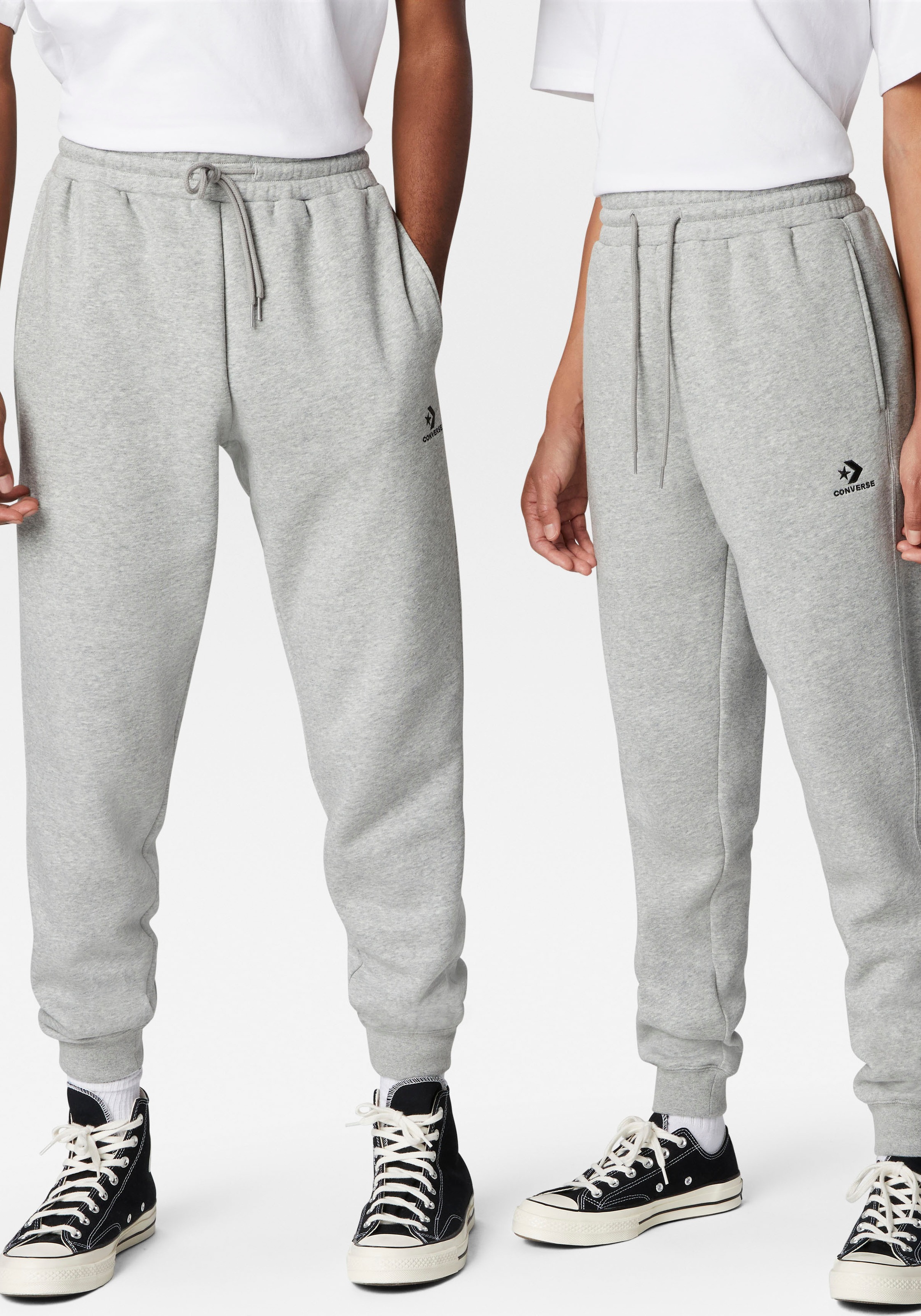Image of Converse Jogginghose "GO-TO EMBROIDERED STAR CHEVRON BRUSHED BACK FLEECE SWEATPANT" Unisex
