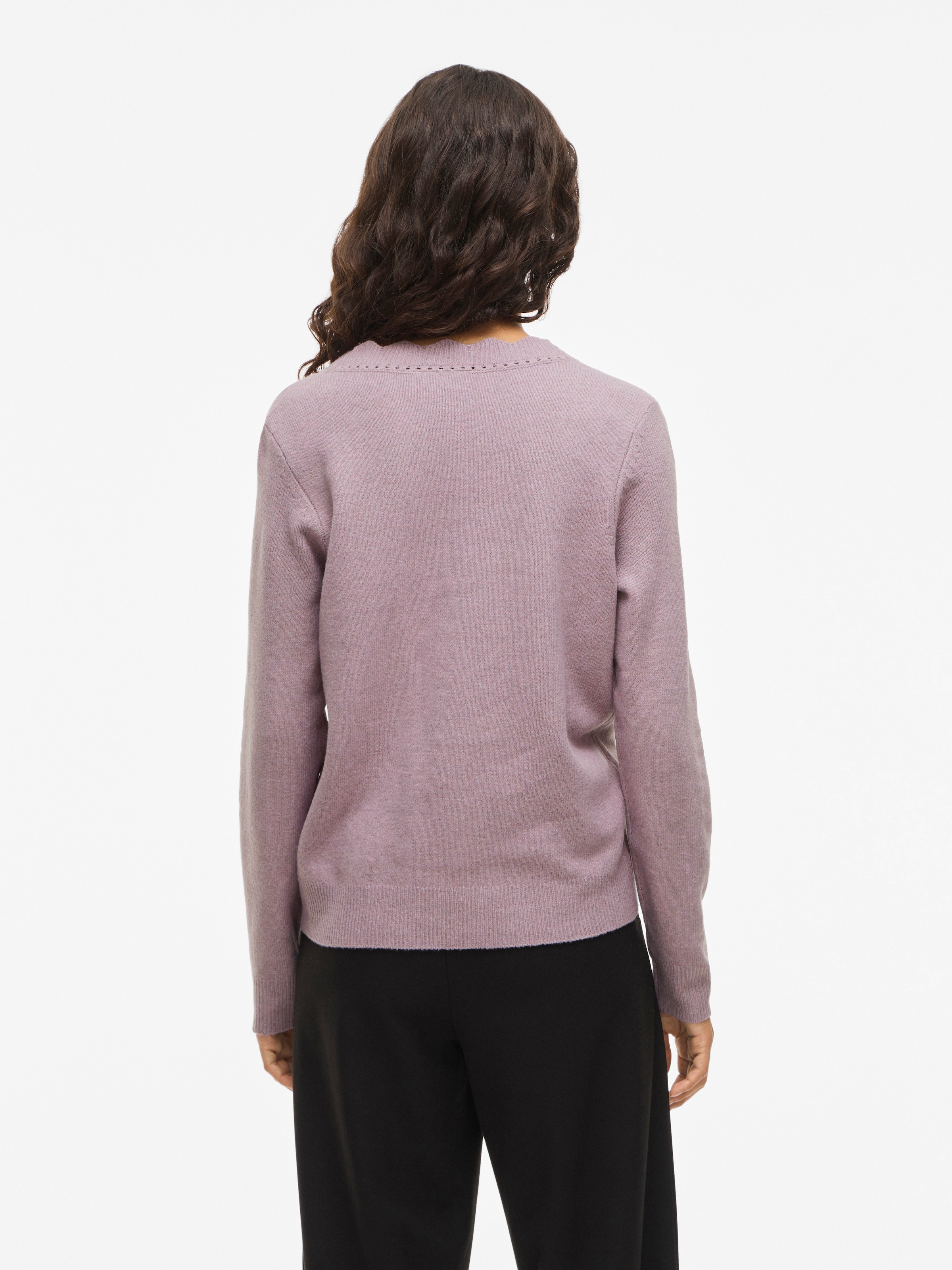 Vila Pull col V »VINIKOLINA V-NECK L/S KNIT TOP - NOOS«