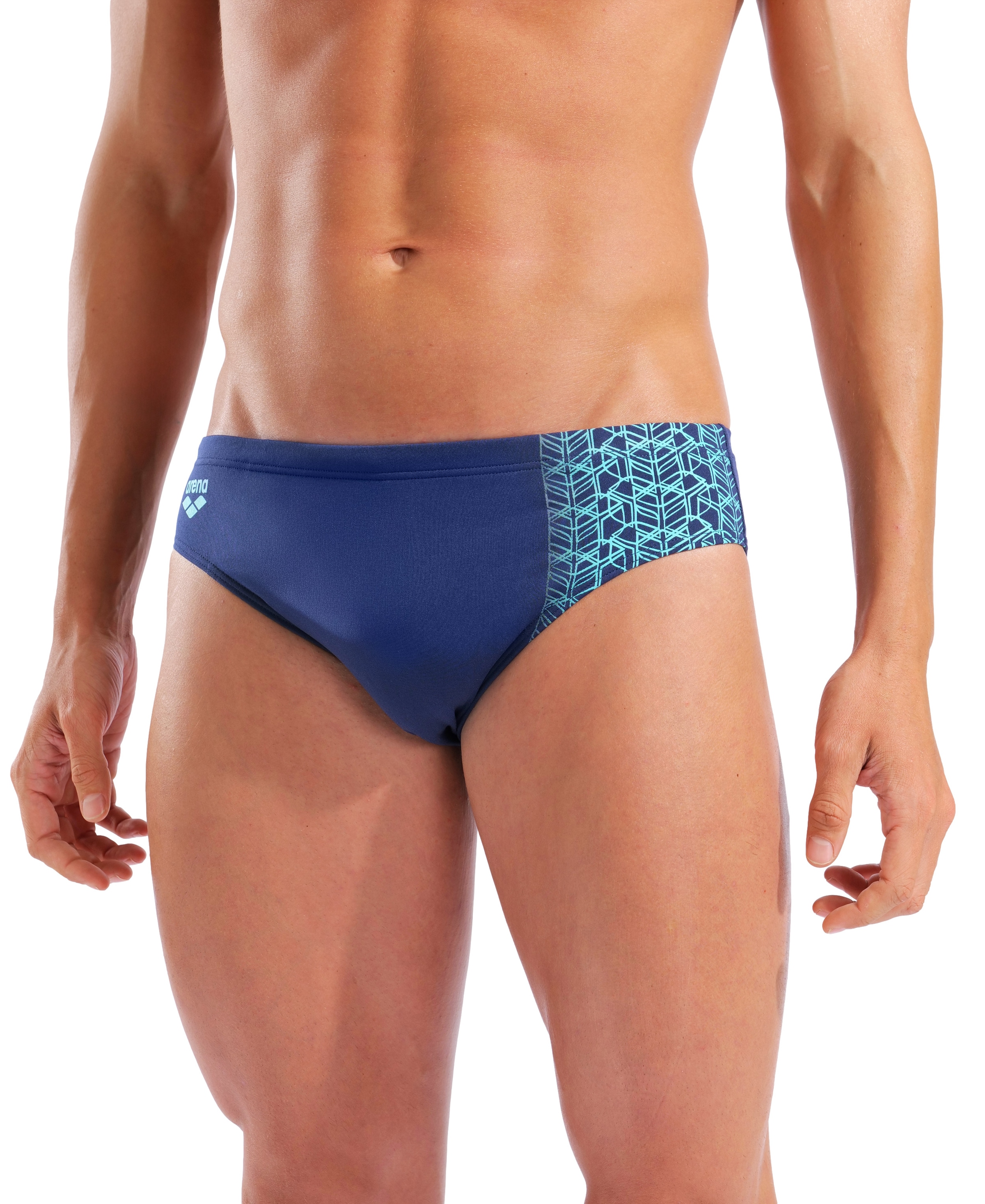 Image of Arena Badehose "M ARENA LOGO SWIM BRIEFS" Performance Schnittform, mit innenliegendem Kordelzug