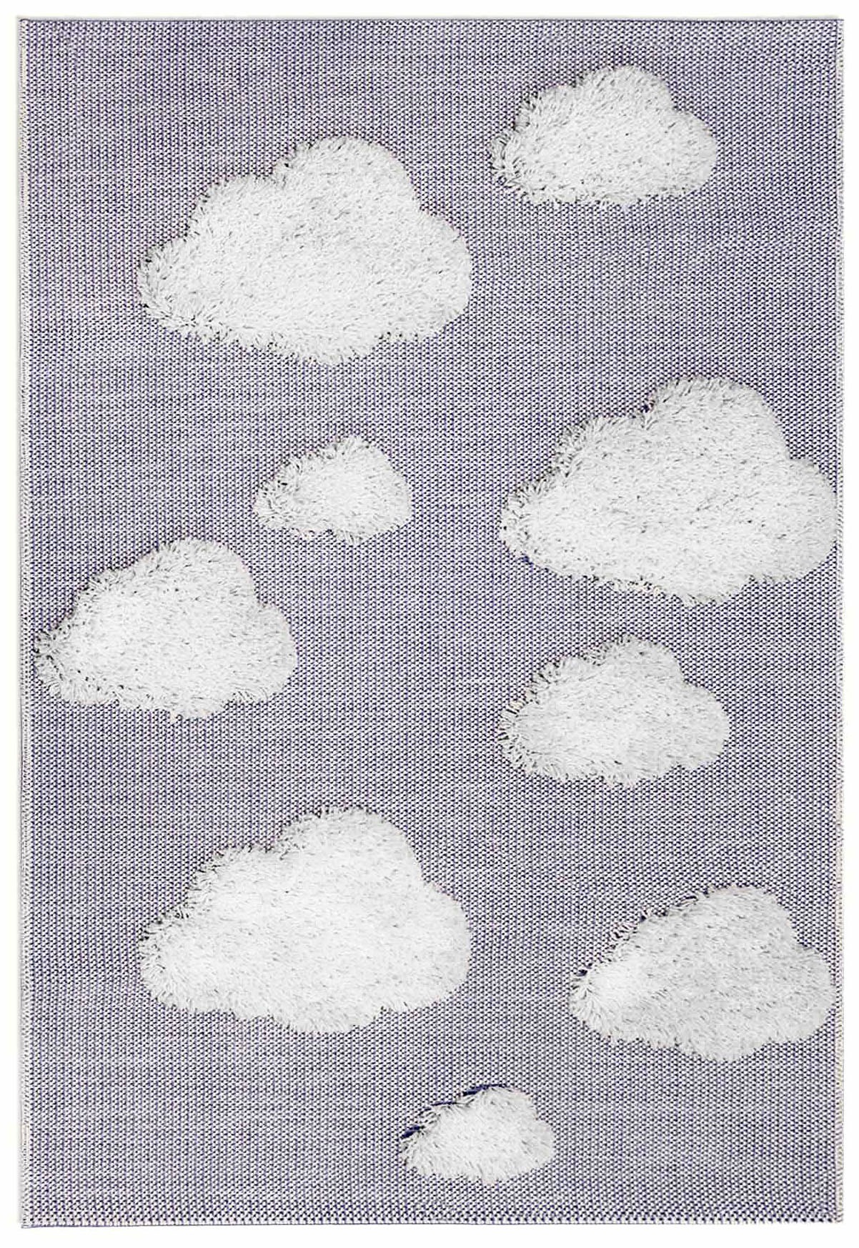 Image of Primaflor-Ideen in Textil Kinderteppich »NAVAJO - Clouds«, rechteckig, 35 mm Höhe, Hoch-Tief-Effekt, Motiv Wolken, Kinderzimmer bei Ackermann Versand Schweiz