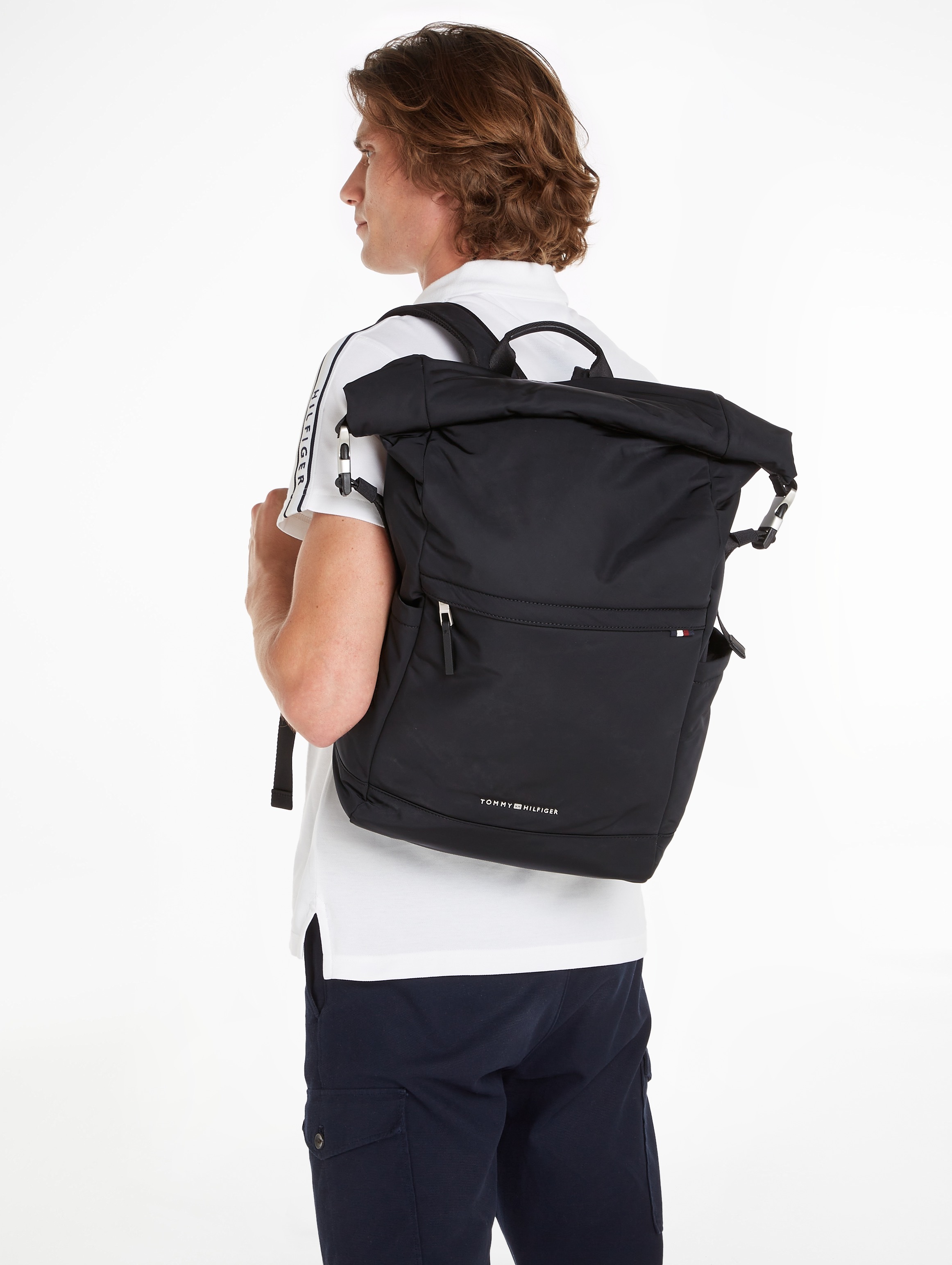 Tommy Hilfiger Cityrucksack »TH SIGNATURE ROLLTOP BACKPACK«