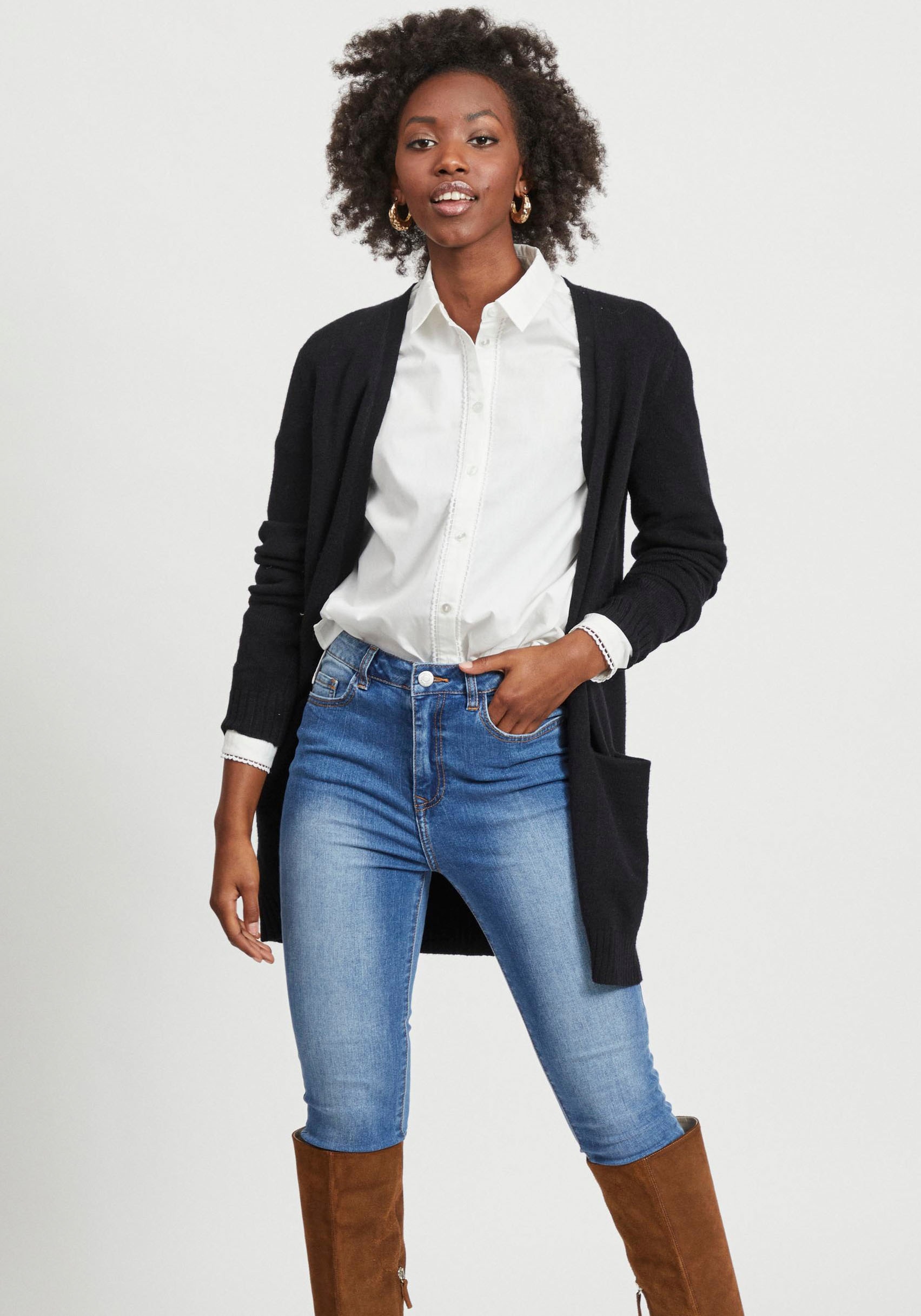 Image of Vila Cardigan »VIRIL OPEN L/S KNIT CARDIGAN - NOOS«, in offener Form bei Ackermann Versand Schweiz