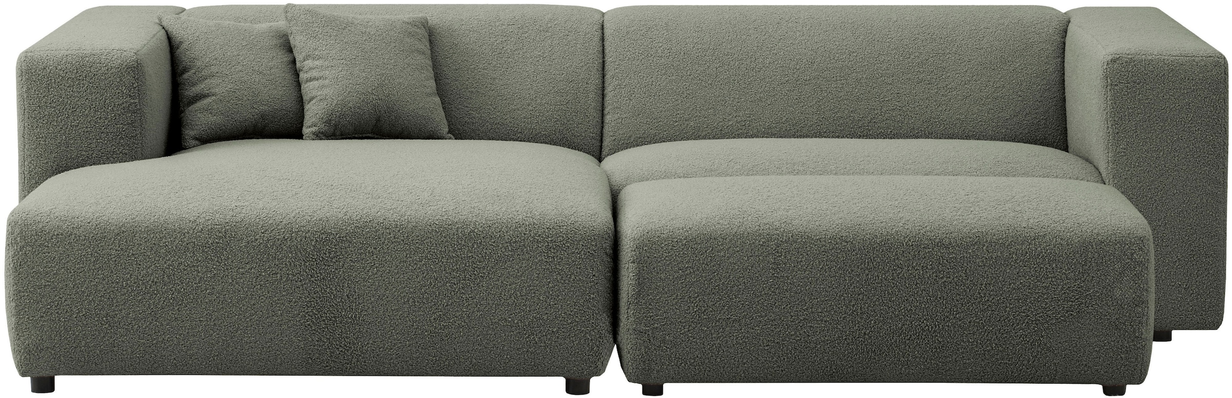 andas Polsterecke »BAKELS, Ecksofa-Set mit Hocker, L-Form mit Schlaffunktion«, Ecksofa-Set (incl. Hocker) im trendigen Megacord