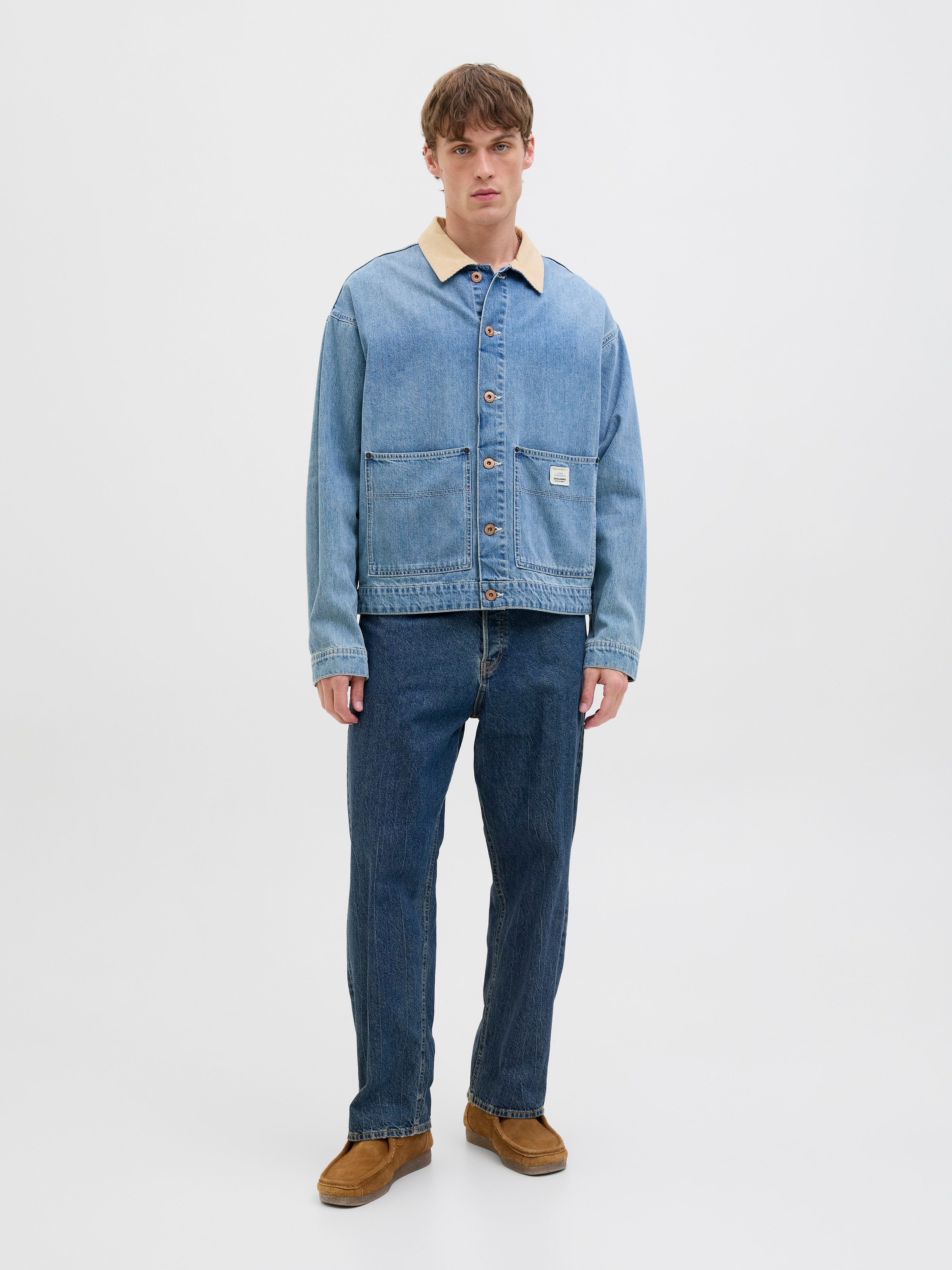 Jack & Jones Relax-fit-Jeans »JJIEDDIE mit hoher Taille und lockerer Passform«, mit Faded-Effekten