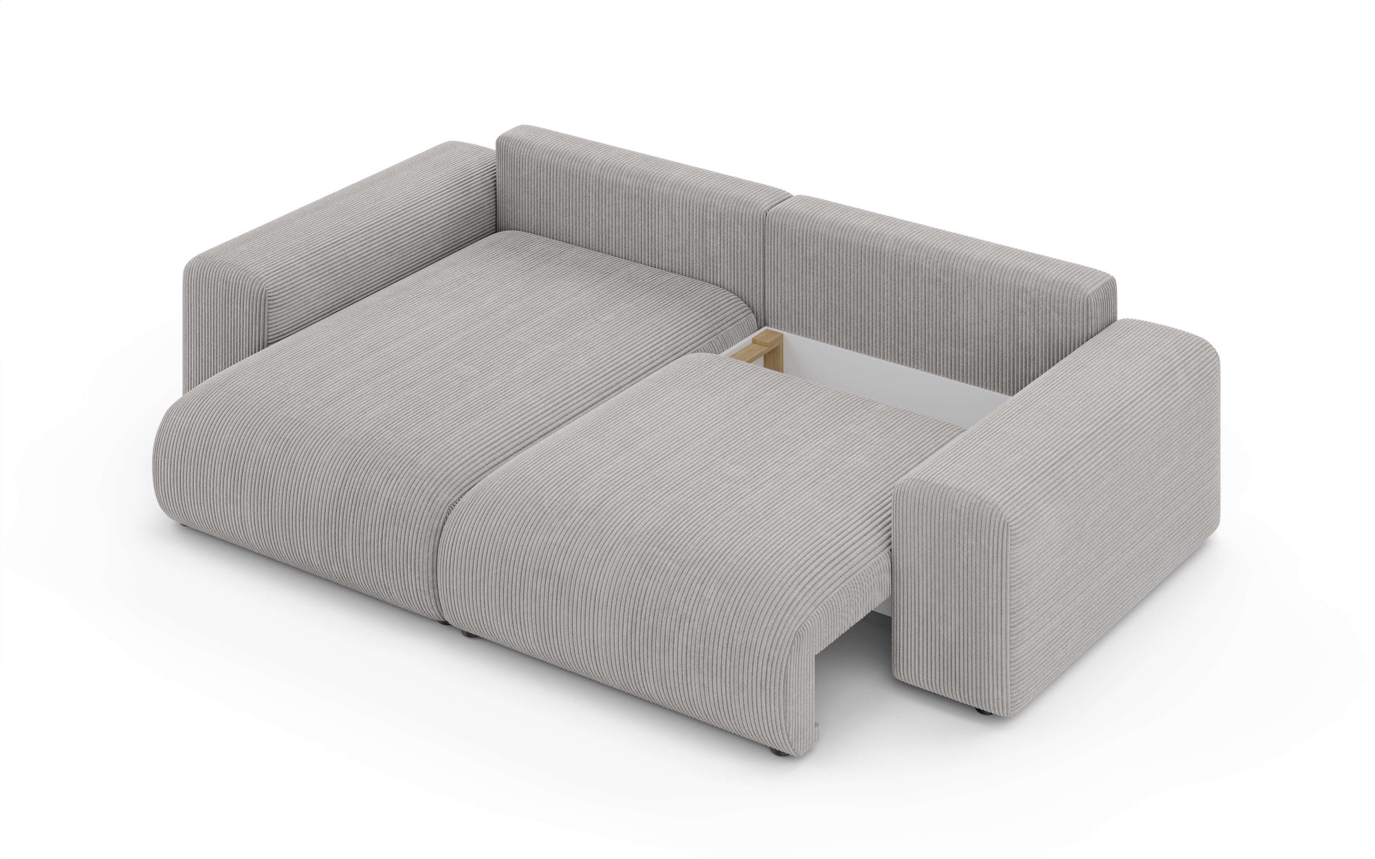 Home affaire Ecksofa »LAKESIDE mit Bettfunktion und Bettkasten, B/T/H 257/166/84 cm« L-Form, Recamiere beidseitig montierbar, mit Wellenunterfederung