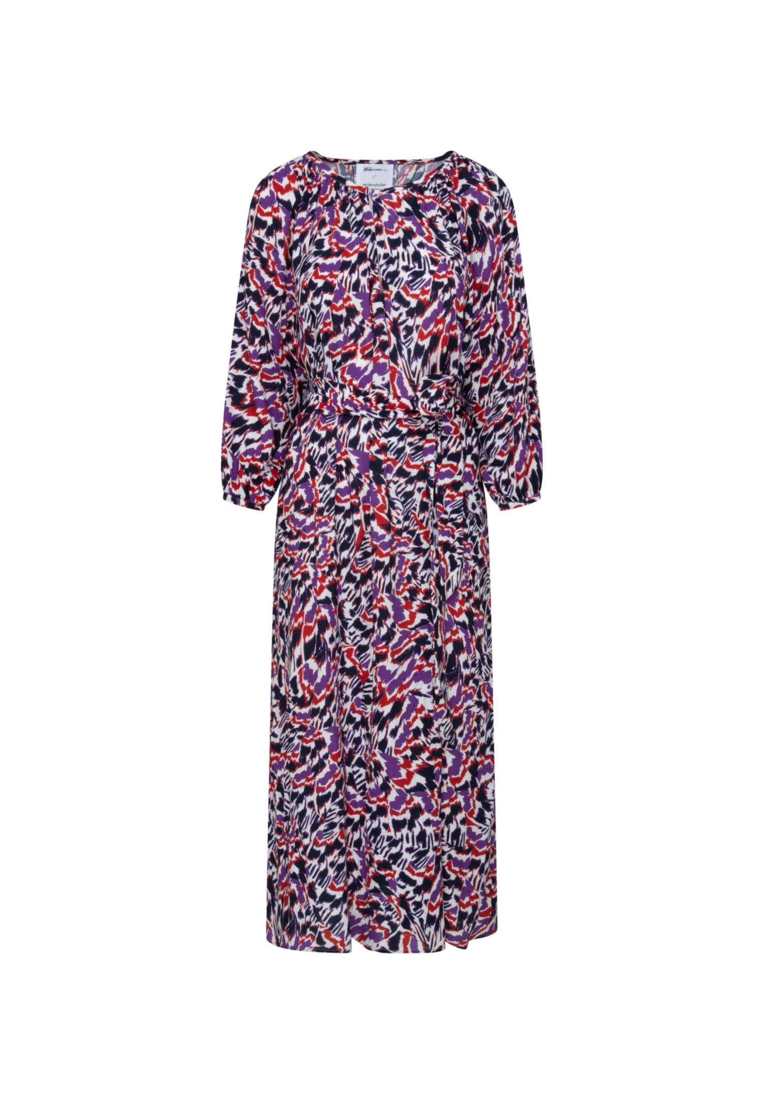 seidensticker Sommerkleid »Schwarze Rose«, 3/4-Arm Rundhals Druck