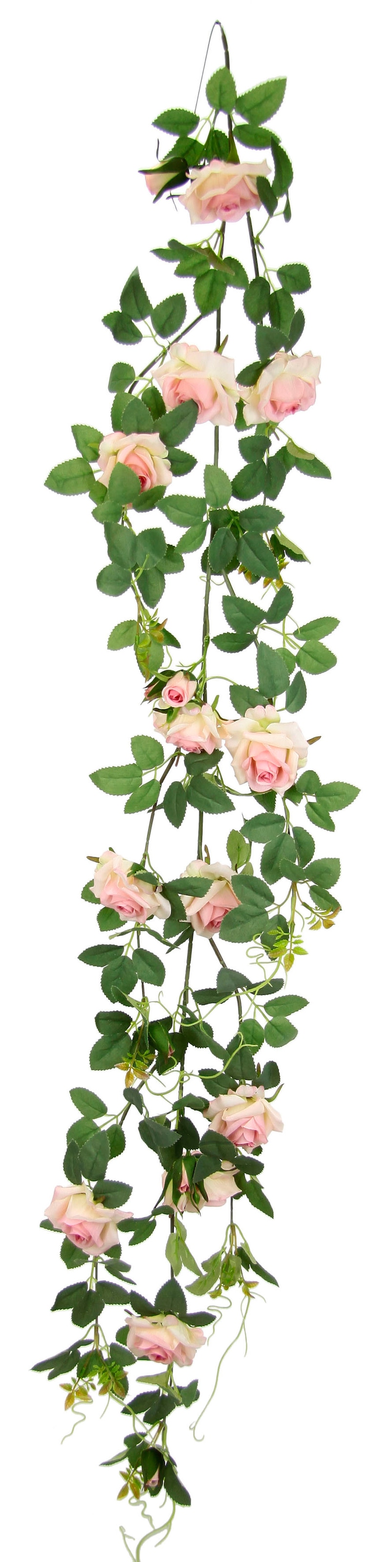 I.GE.A. Kunstblume »Rosenranke«, Künstlich Rosengirlande Kunstblumen hängend Hochzeit Weihnachten