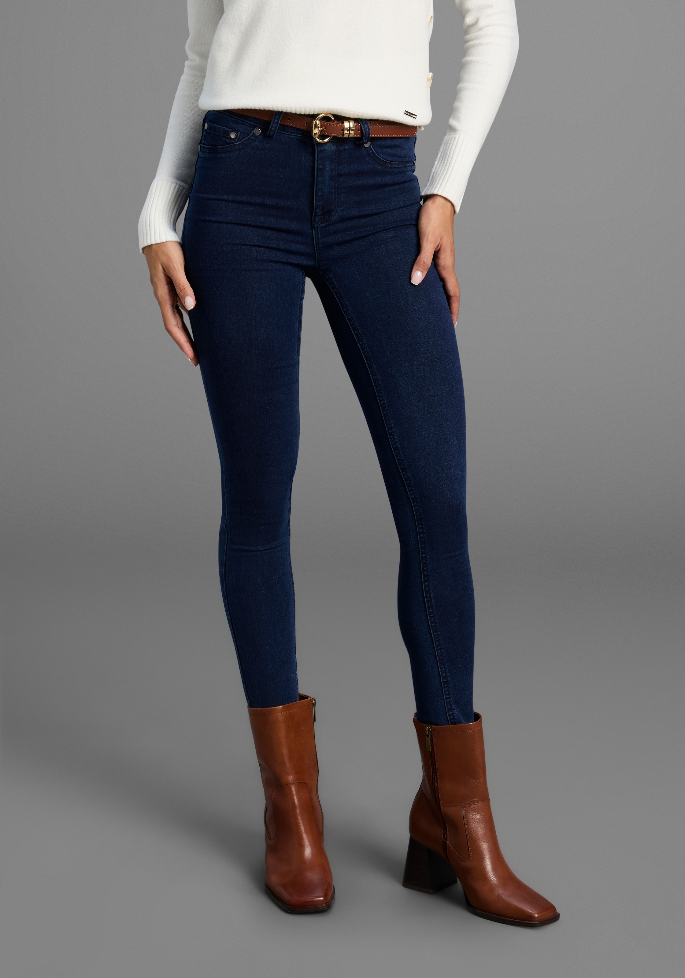 Image of Arizona Skinny-fit-Jeans "Ultra Stretch" extra-eng geschnittene Beinform, modische Used-Waschung