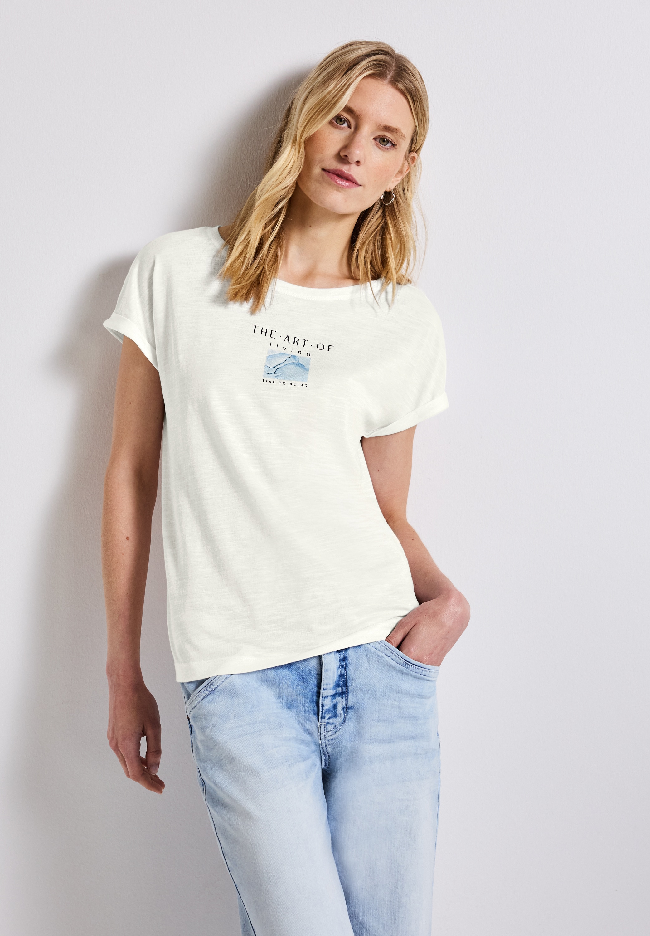 Image of STREET ONE Shirttop mit Frontprint und Wording Artwork