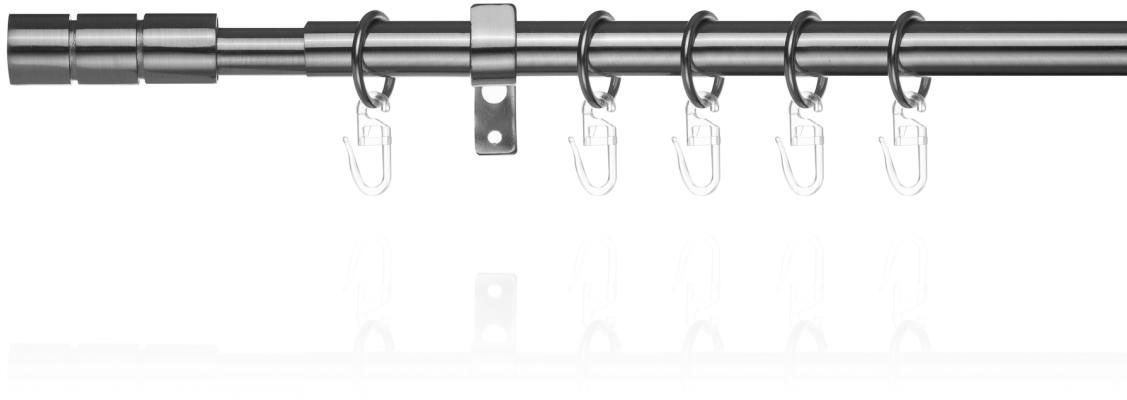Image of LICHTBLICK ORIGINAL Gardinenstange "Gardinenstange Zylinder, 20 mm, ausziehbar, 1 läufig 130 - 240 cm" Ø 20 mm 1 läufig-läufig ausziehbar Einläufige Vorhangstange mit Ringen für Gardinen und Stores.