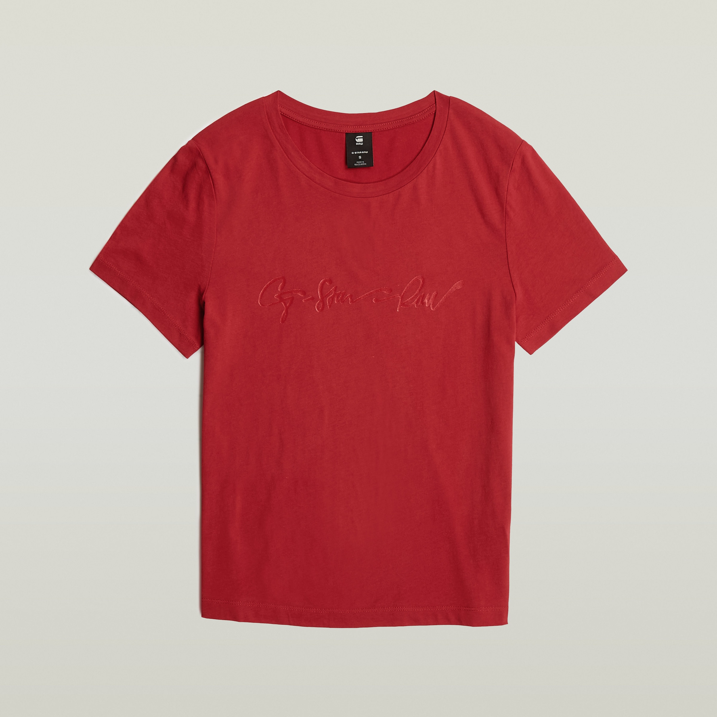 G-STAR T-Shirt »G-Script Shiny R«, mit Ton-in-Ton Schriftzug